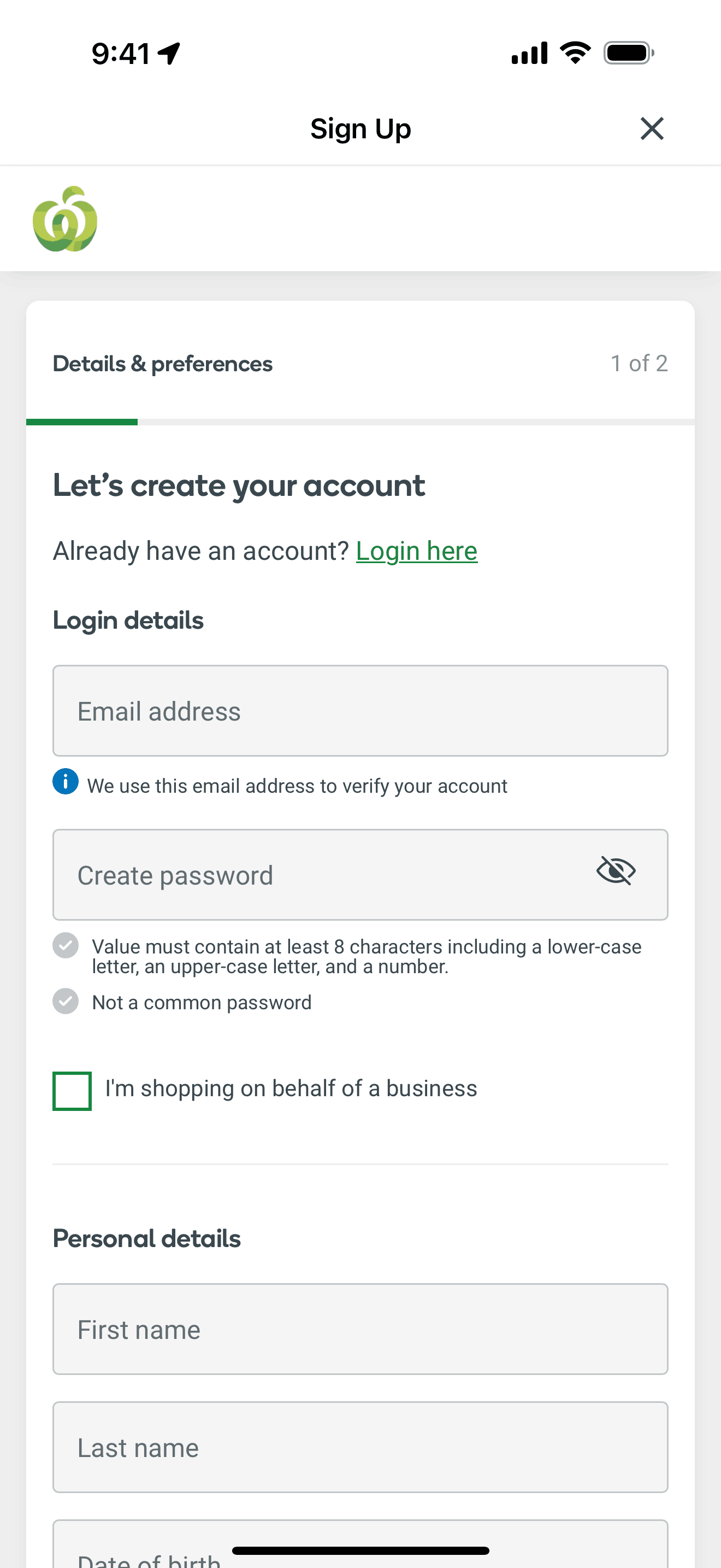 Woolworths iOS Shopping interface screenshot 2