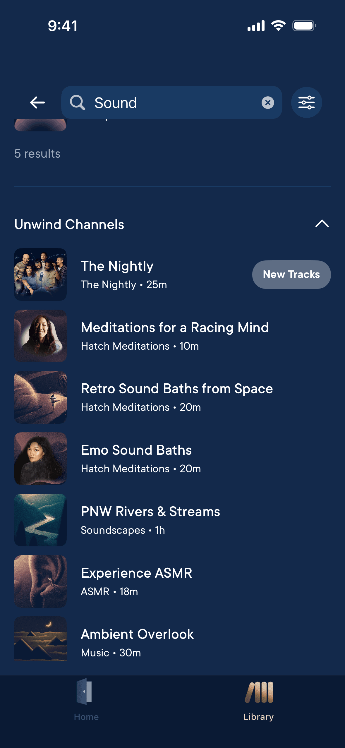 Hatch Sleep iOS Health & Fitness interface screenshot 1