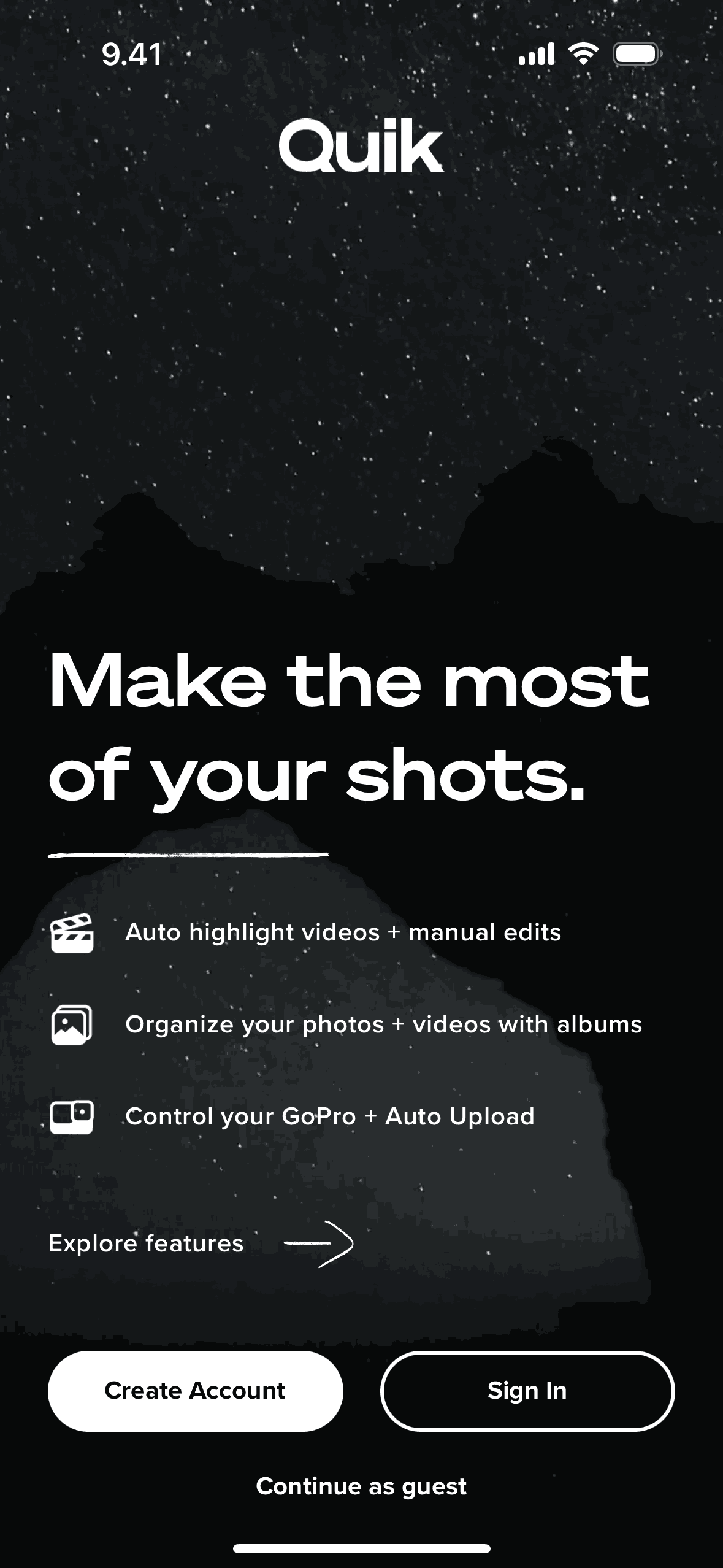 GoPro Quik iOS Photo & Video interface screenshot 3
