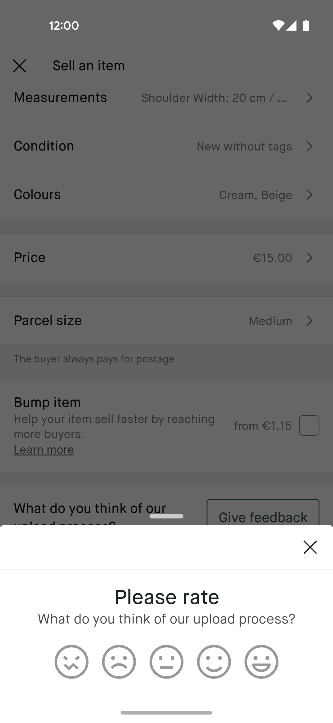 Vinted Android Shopping interface screenshot 16