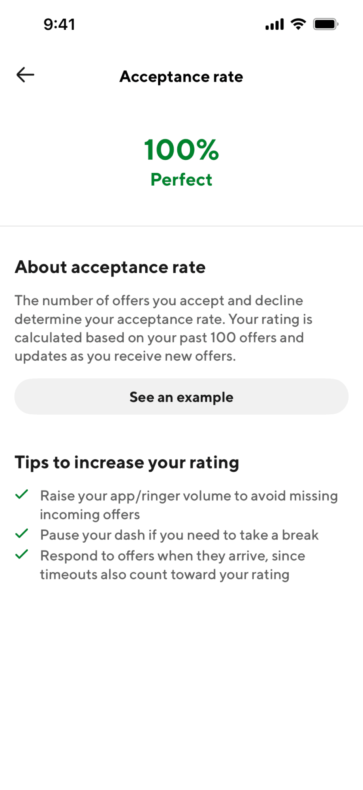 DoorDash Dasher iOS Business interface screenshot 4