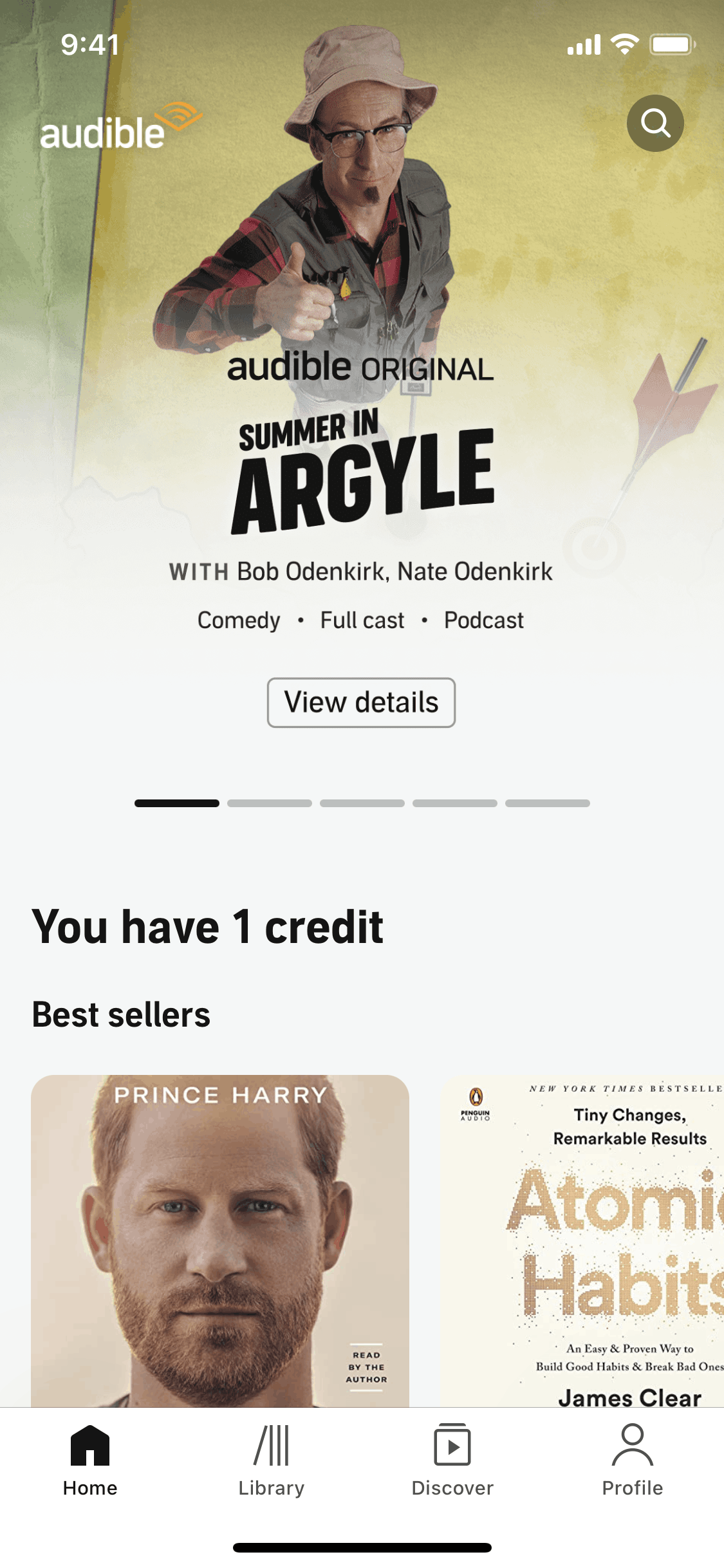 Audible iOS Entertainment interface screenshot 2