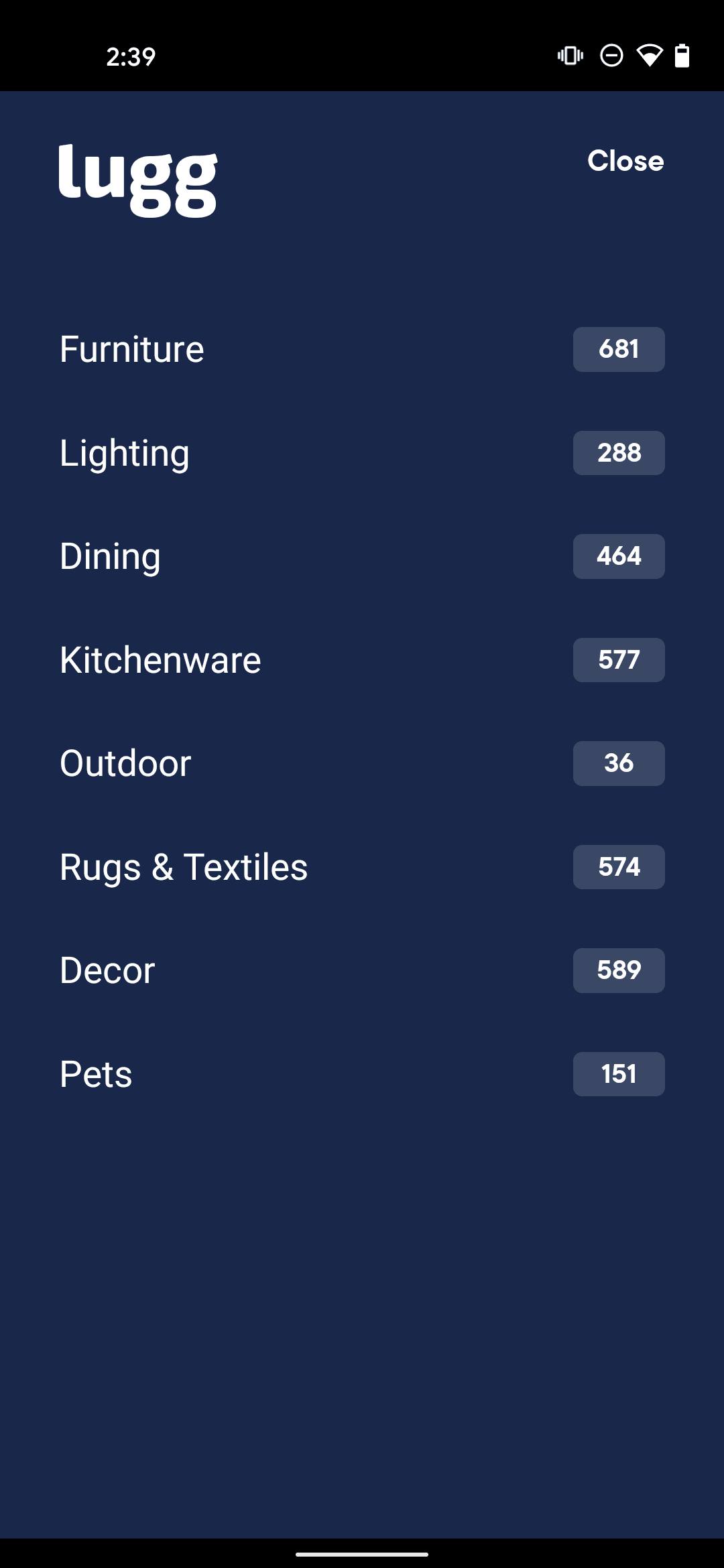 Lugg Android Lifestyle interface screenshot 21