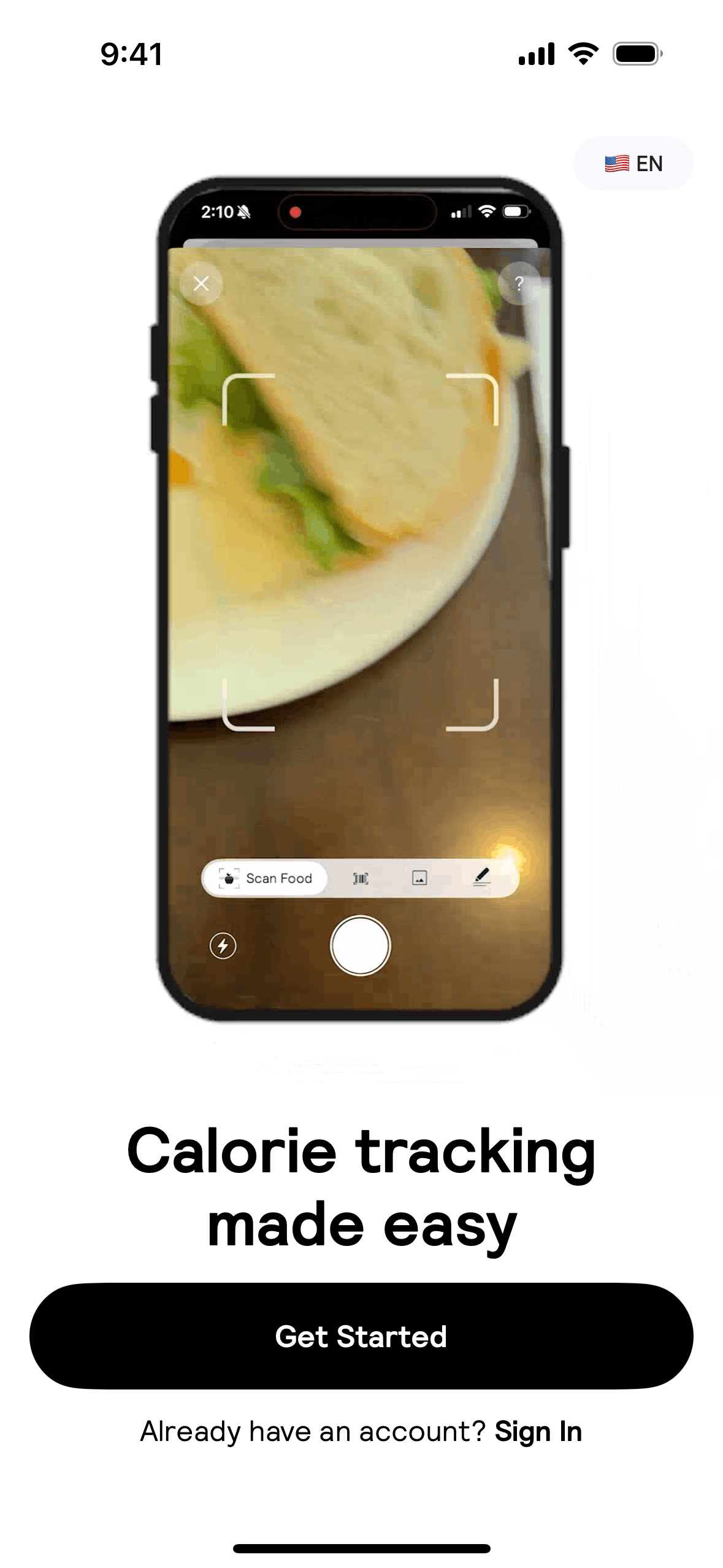 Cal AI iOS AI interface screenshot 6