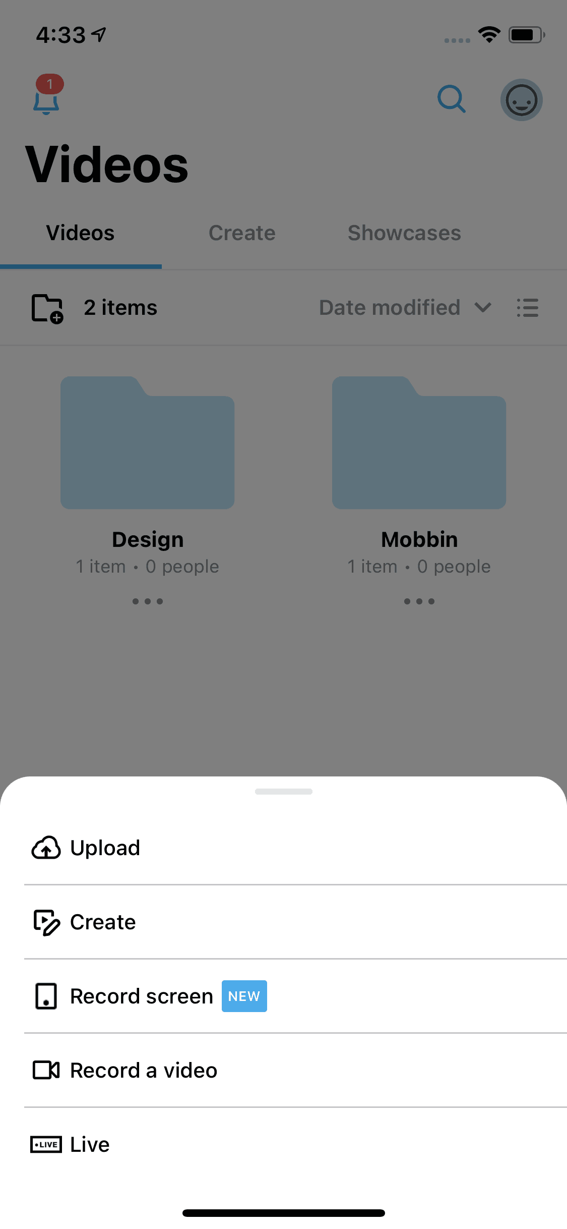 Vimeo iOS Photo & Video interface screenshot 7