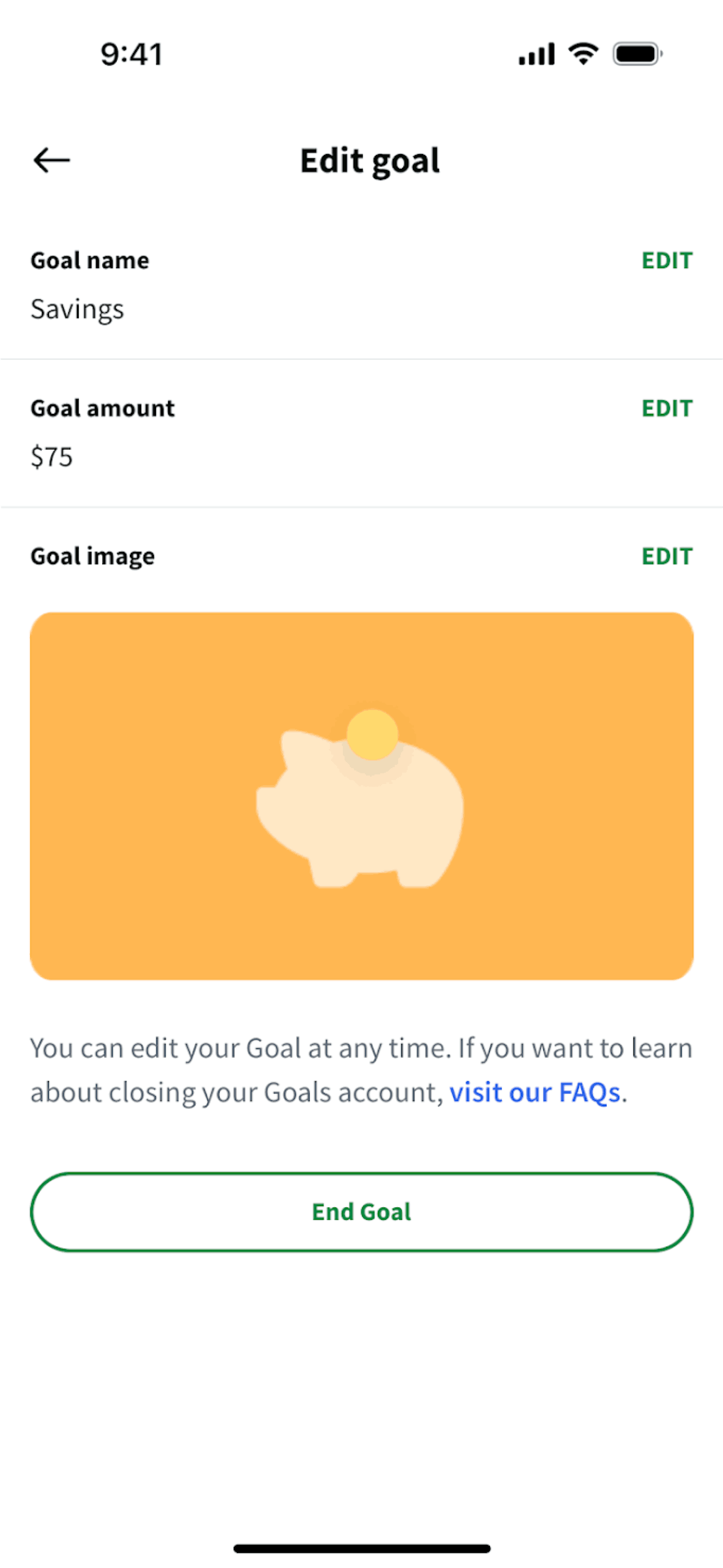 Dave iOS Finance interface screenshot 5