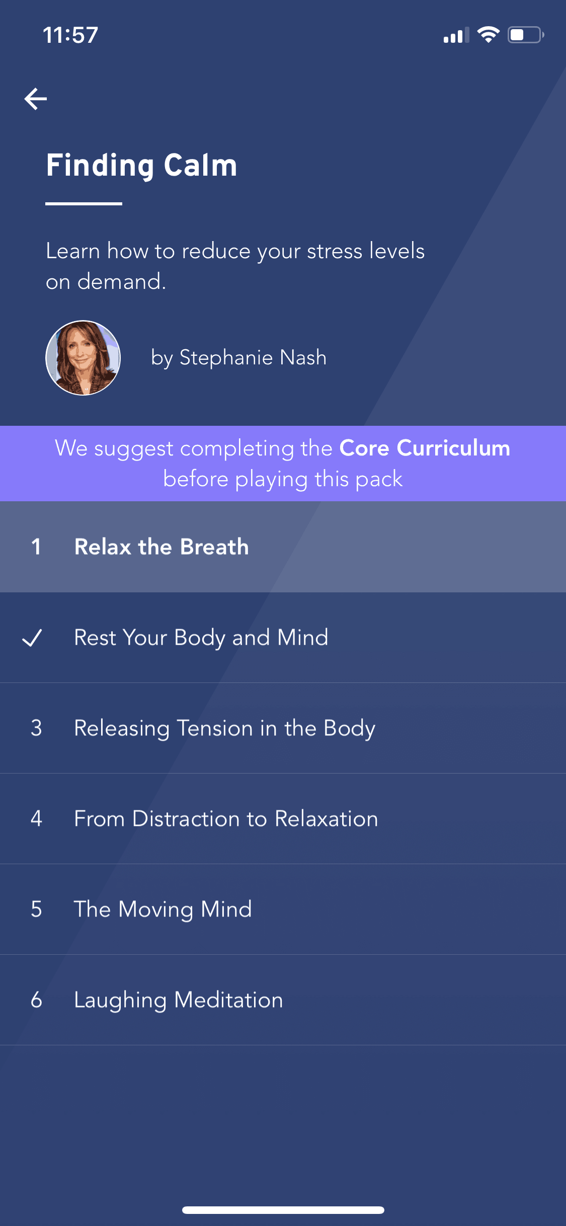 Brightmind iOS Health & Fitness interface screenshot 4