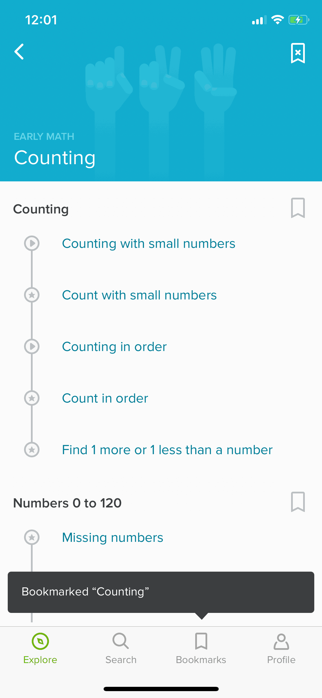 Khan Academy iOS Education interface screenshot 13