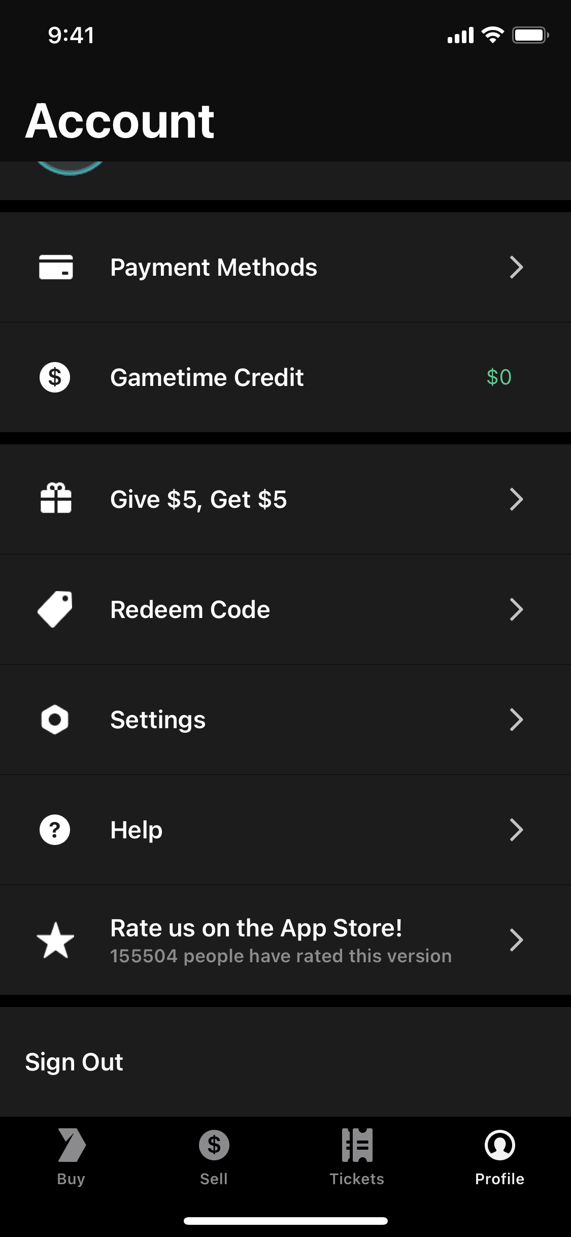 Gametime iOS Entertainment interface screenshot 8
