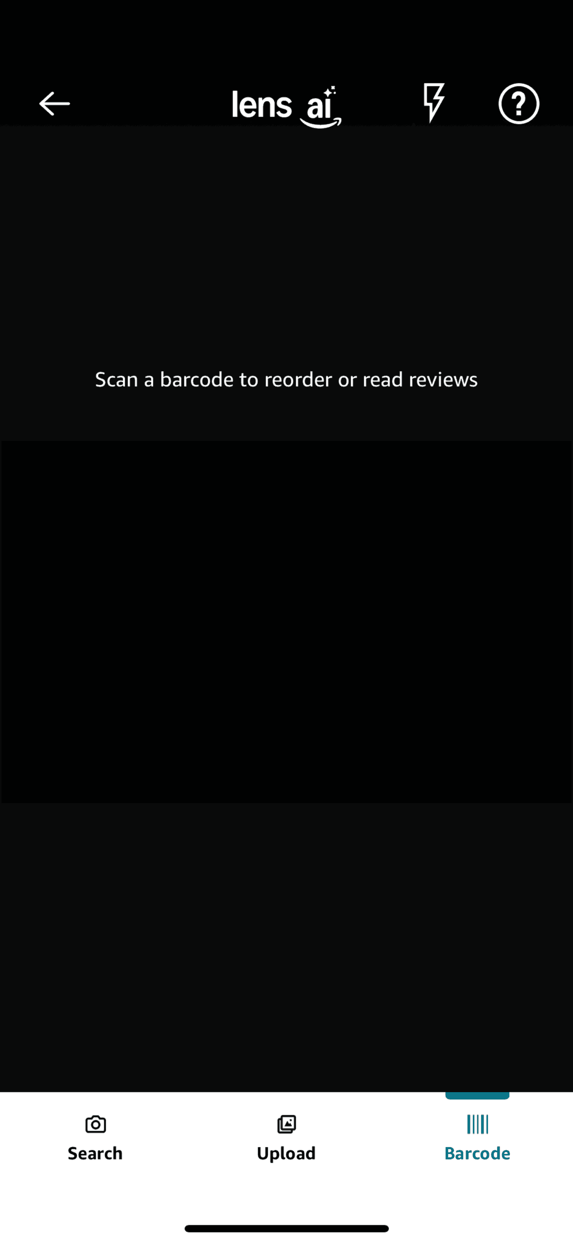 Scan a barcode on Amazon Shopping (ios) screen 2
