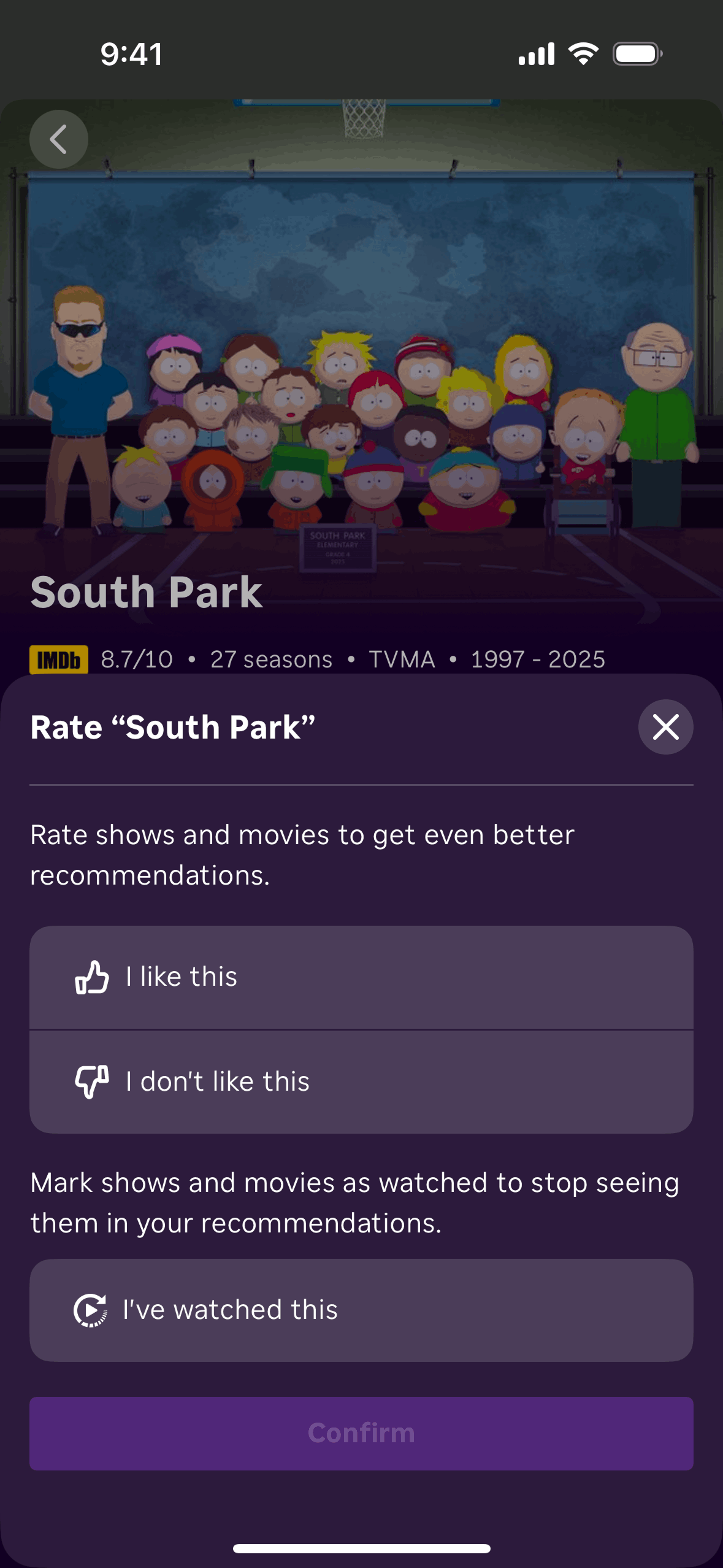 Roku iOS Entertainment interface screenshot 24