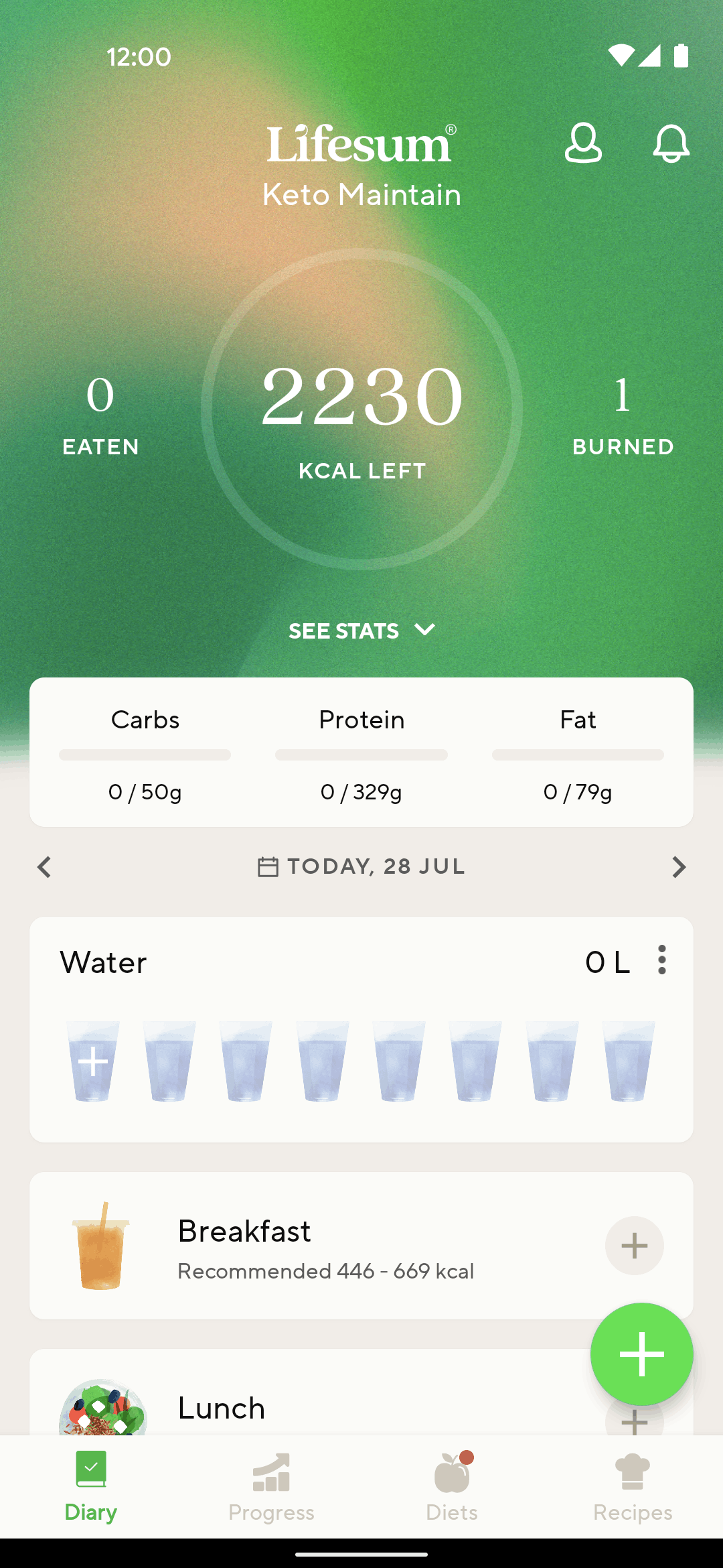 Lifesum Android Health & Fitness interface screenshot 5