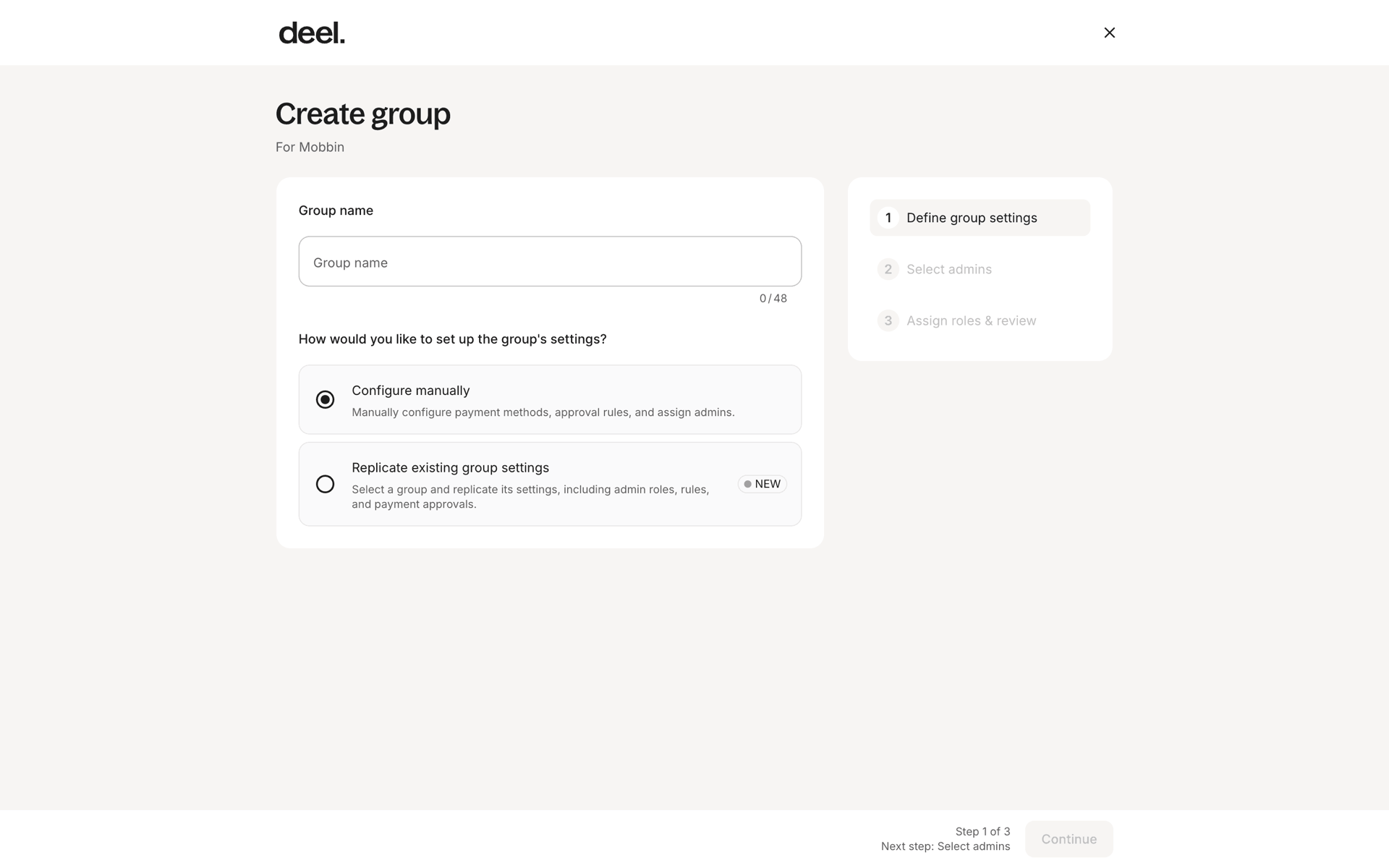 Deel Web Business interface screenshot 13