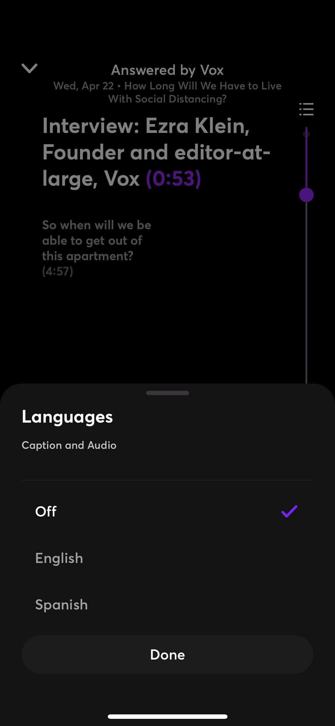 Quibi iOS Entertainment interface screenshot 23