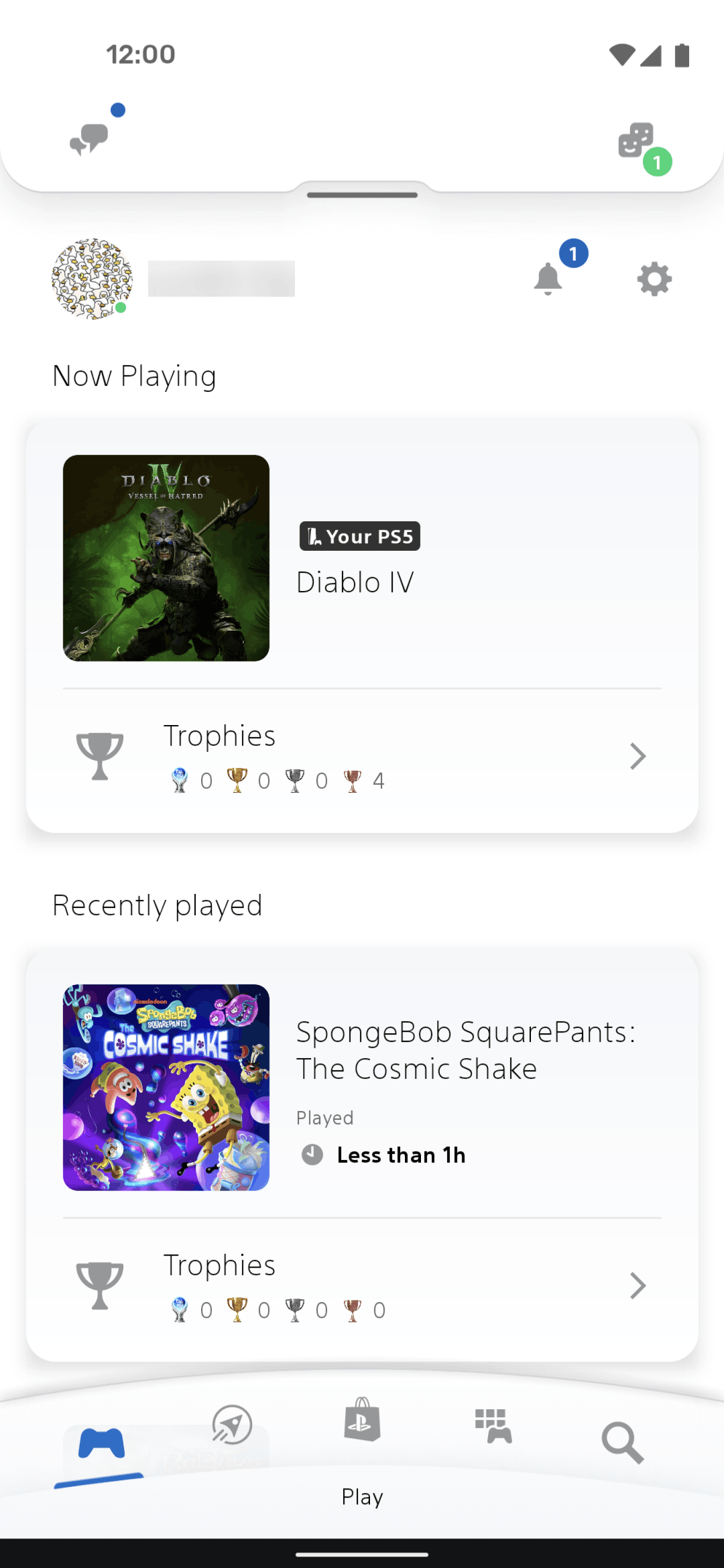 PlayStation App Android Entertainment interface screenshot 1