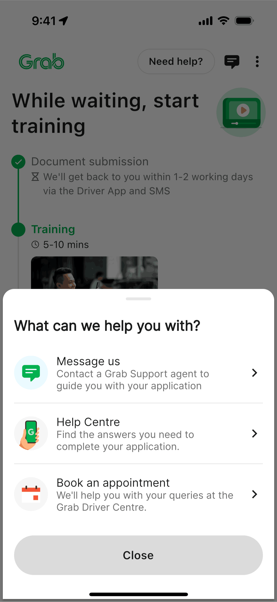 Grab Driver iOS Travel & Transportation interface screenshot 4