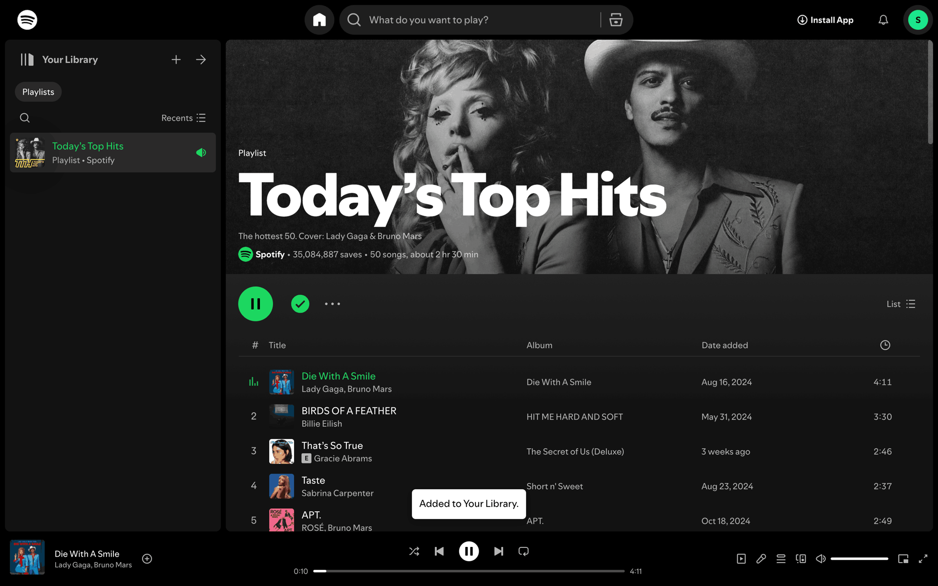 Spotify Web Music & Audio interface screenshot 1