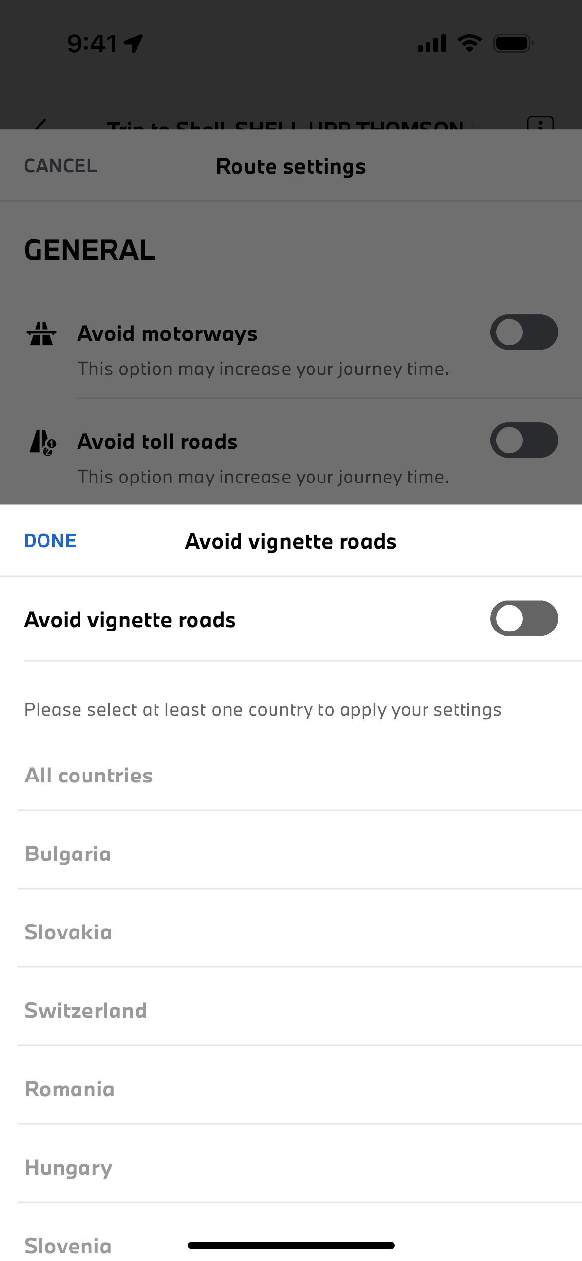 My BMW iOS Travel & Transportation interface screenshot 12
