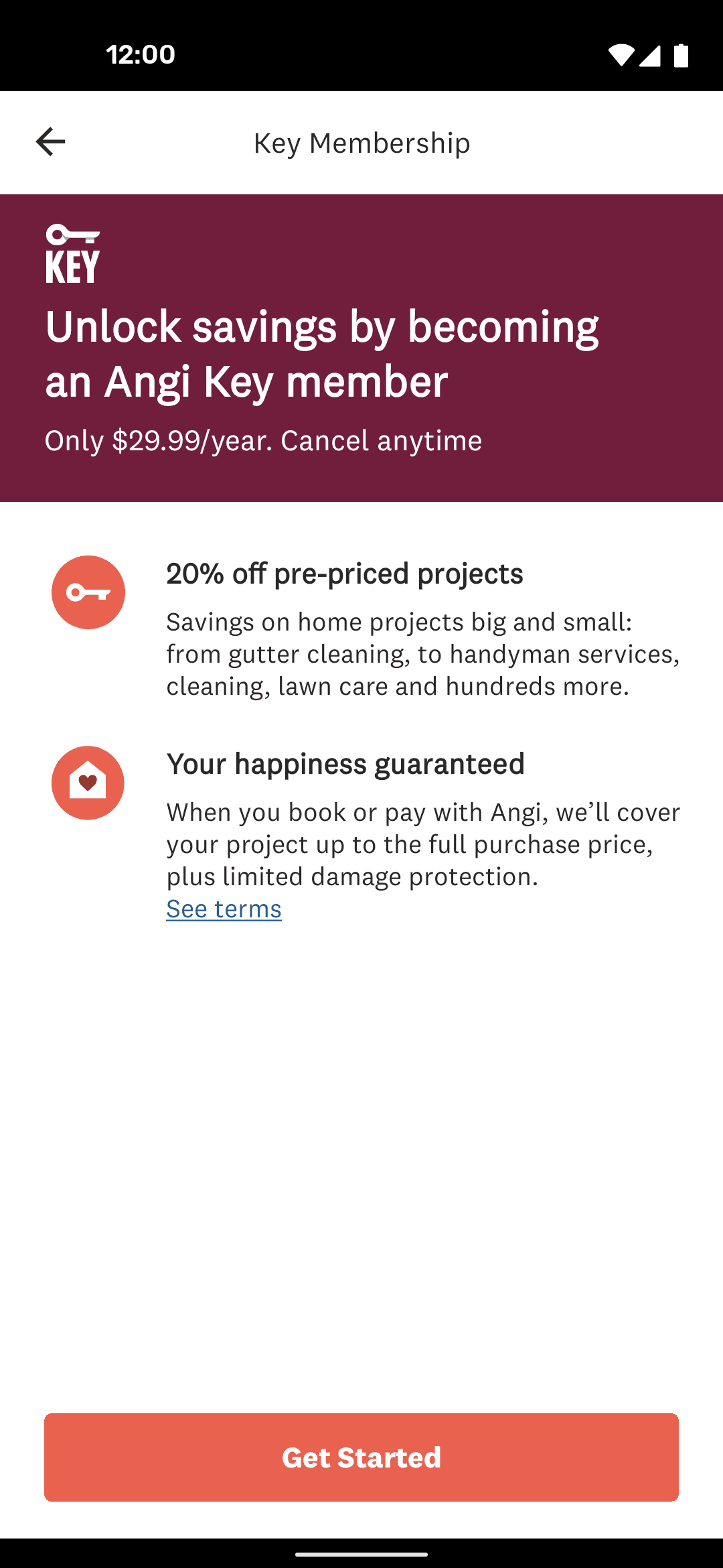 Angi Android Lifestyle interface screenshot 17