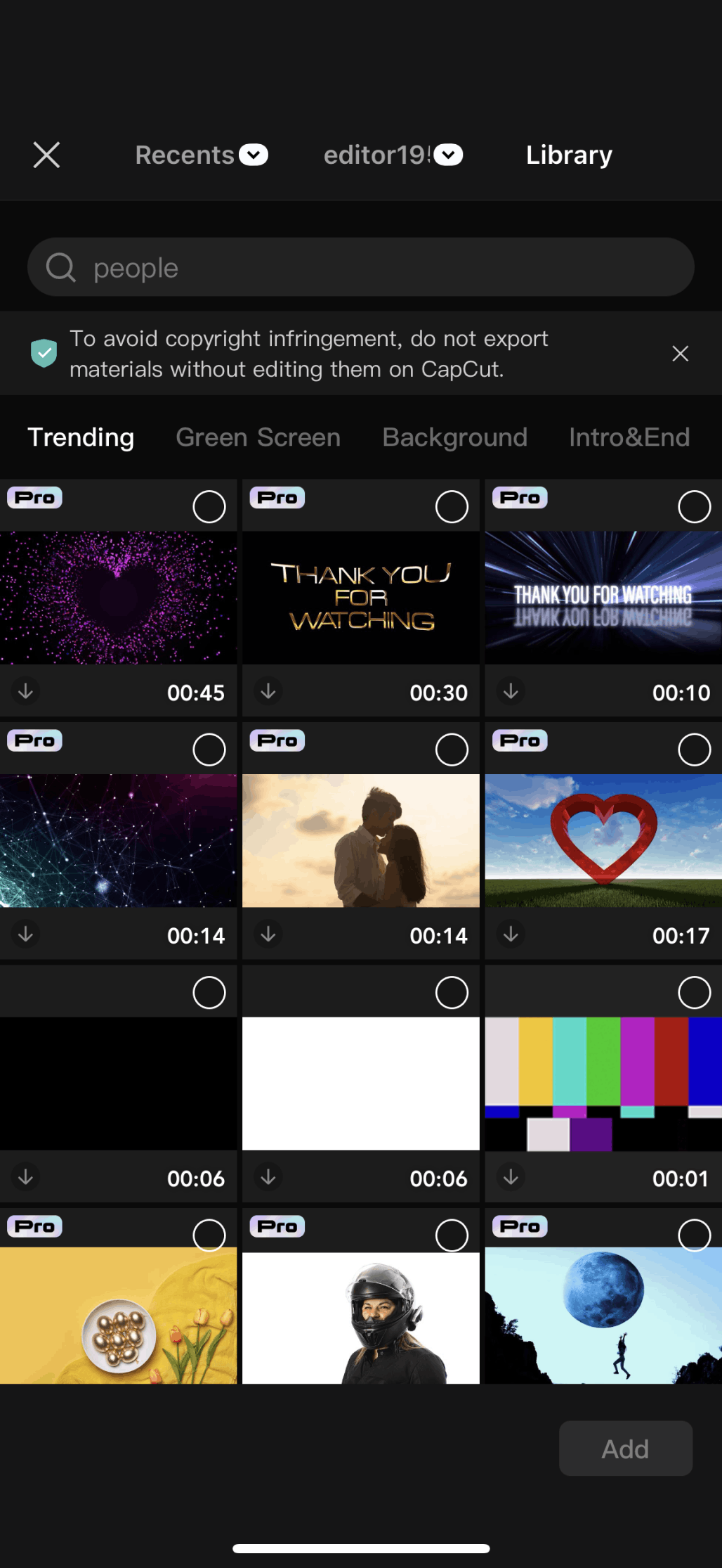 CapCut iOS Photo & Video interface screenshot 1