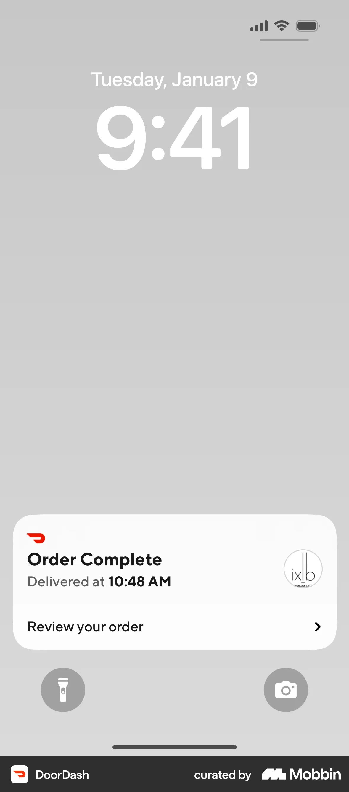 DoorDash iOS app screen