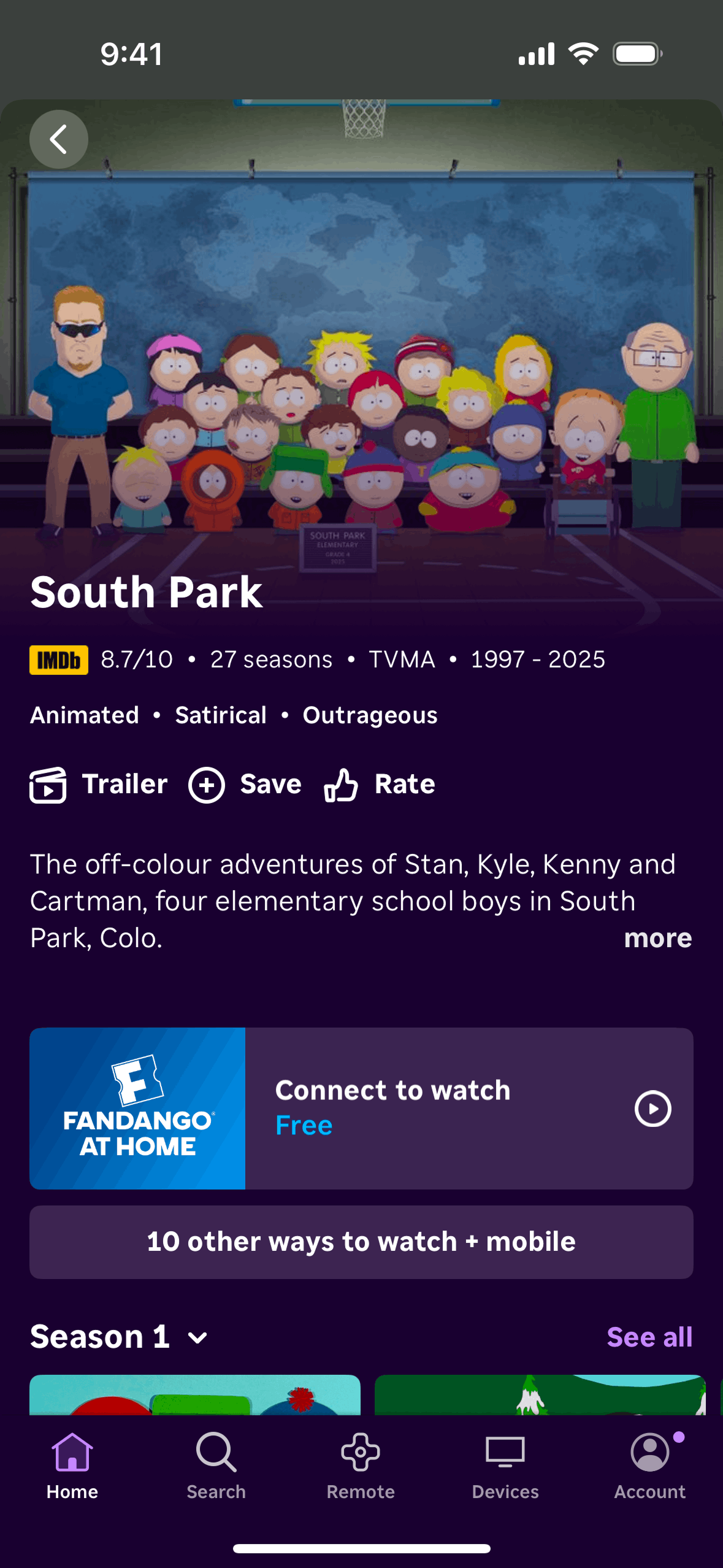 Roku iOS Entertainment interface screenshot 20