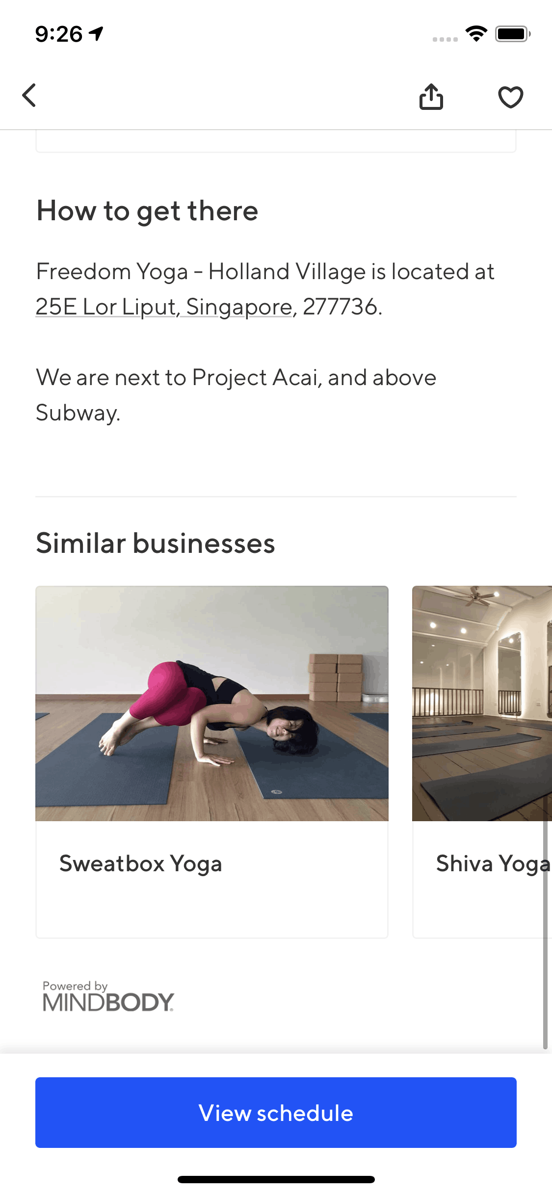 ClassPass iOS Health & Fitness interface screenshot 2