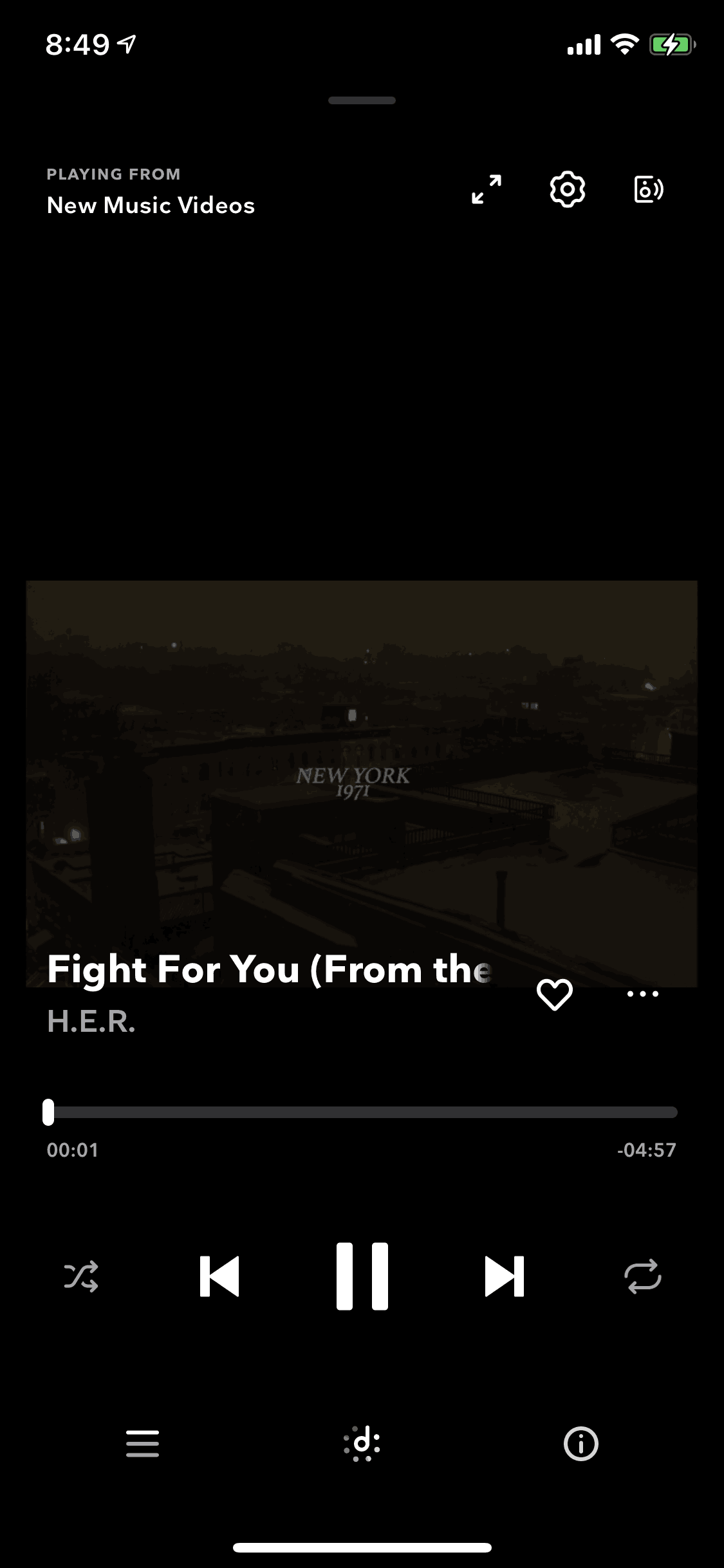 TIDAL iOS Music & Audio interface screenshot 1