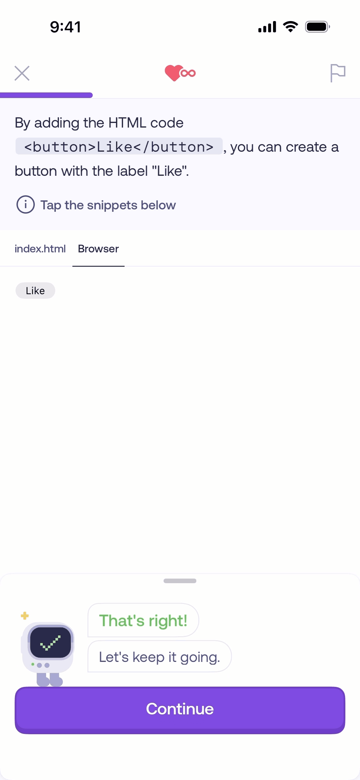 Mimo iOS Education interface screenshot 7