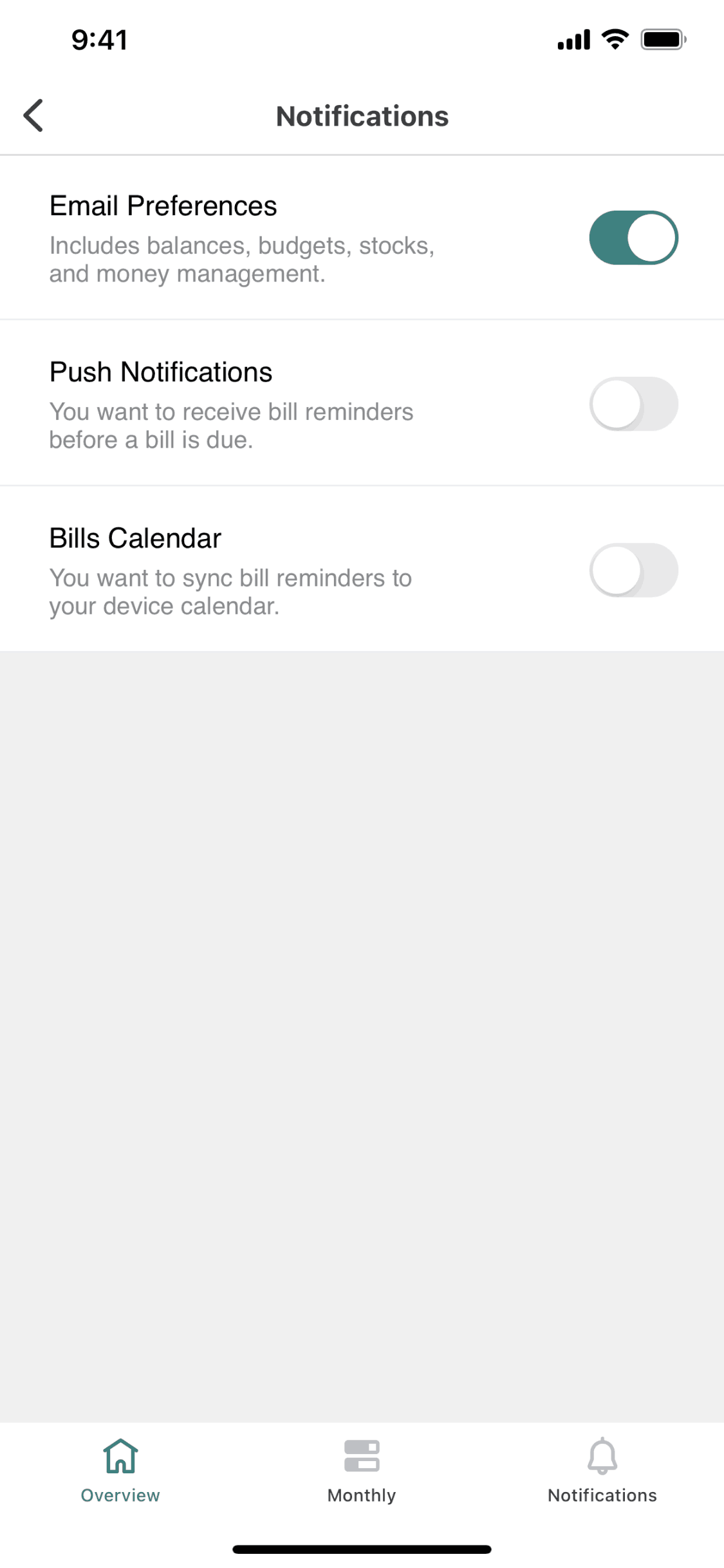 Mint iOS Finance interface screenshot 13