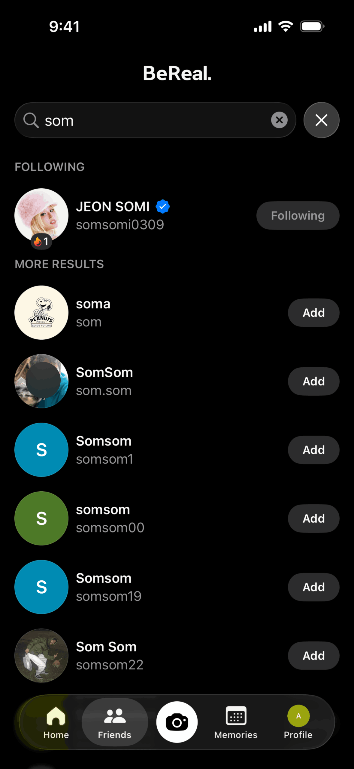 BeReal. iOS Photo & Video interface screenshot 1