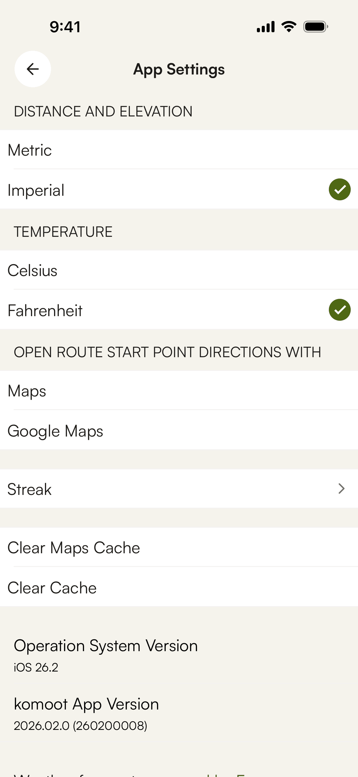 komoot iOS Health & Fitness interface screenshot 7