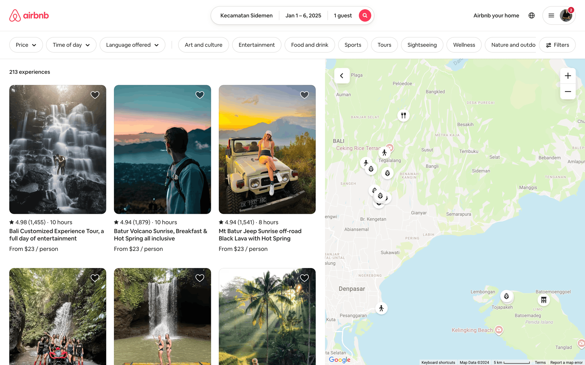 Airbnb Web UI design screenshot