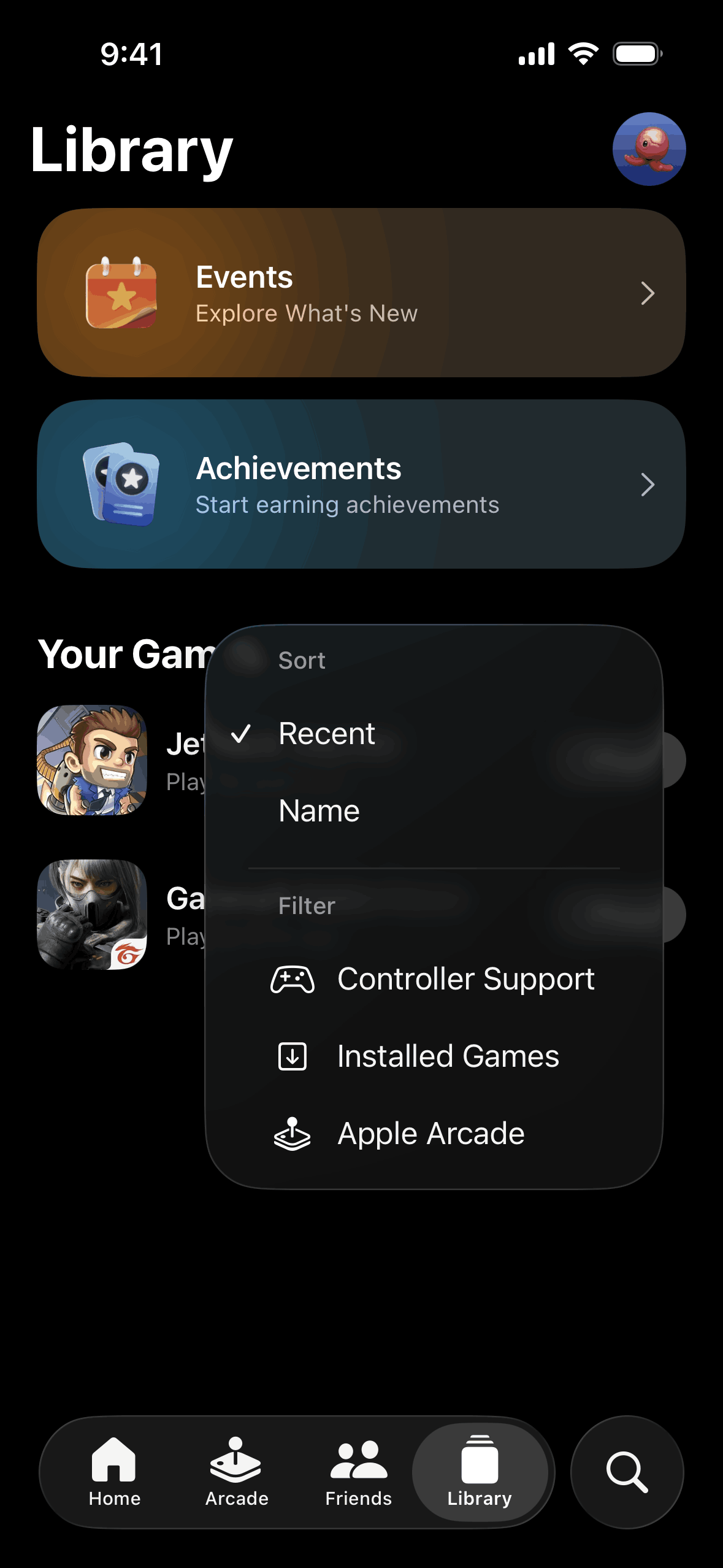 Apple Games iOS Entertainment interface screenshot 7