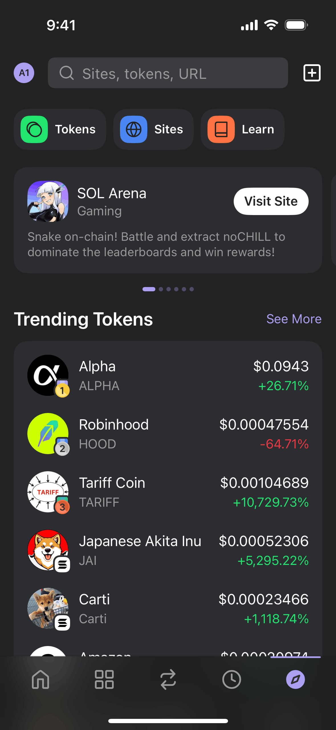 Phantom iOS Crypto & Web3 interface screenshot 2