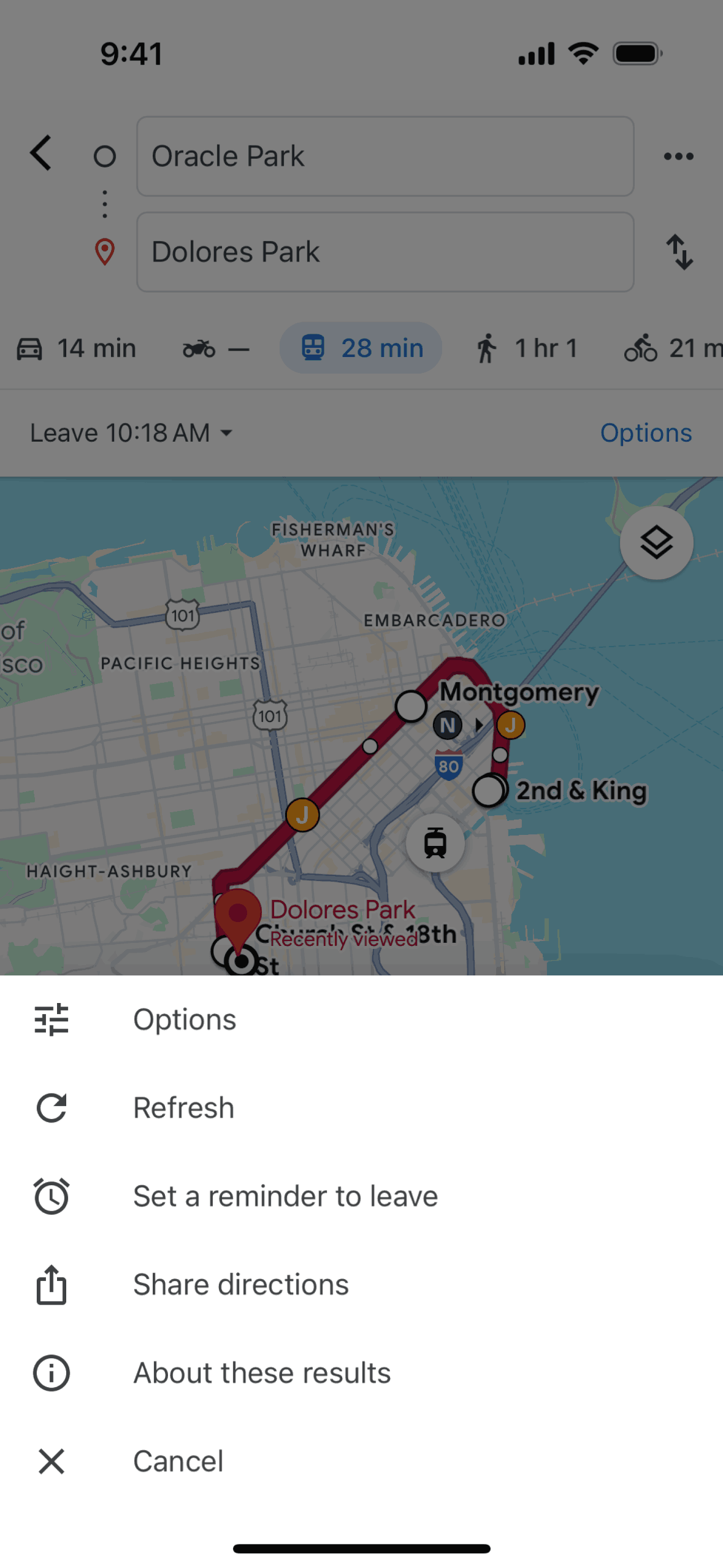 Google Maps iOS Maps & Navigation interface screenshot 3