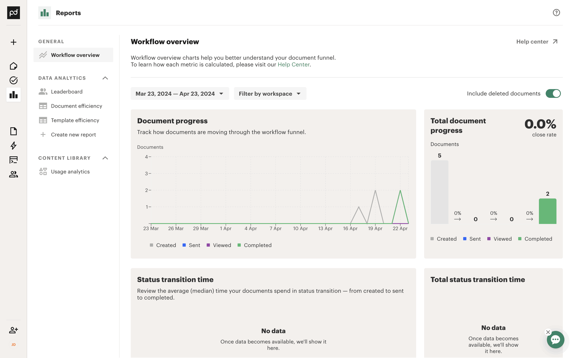 PandaDoc Web Business interface screenshot 1