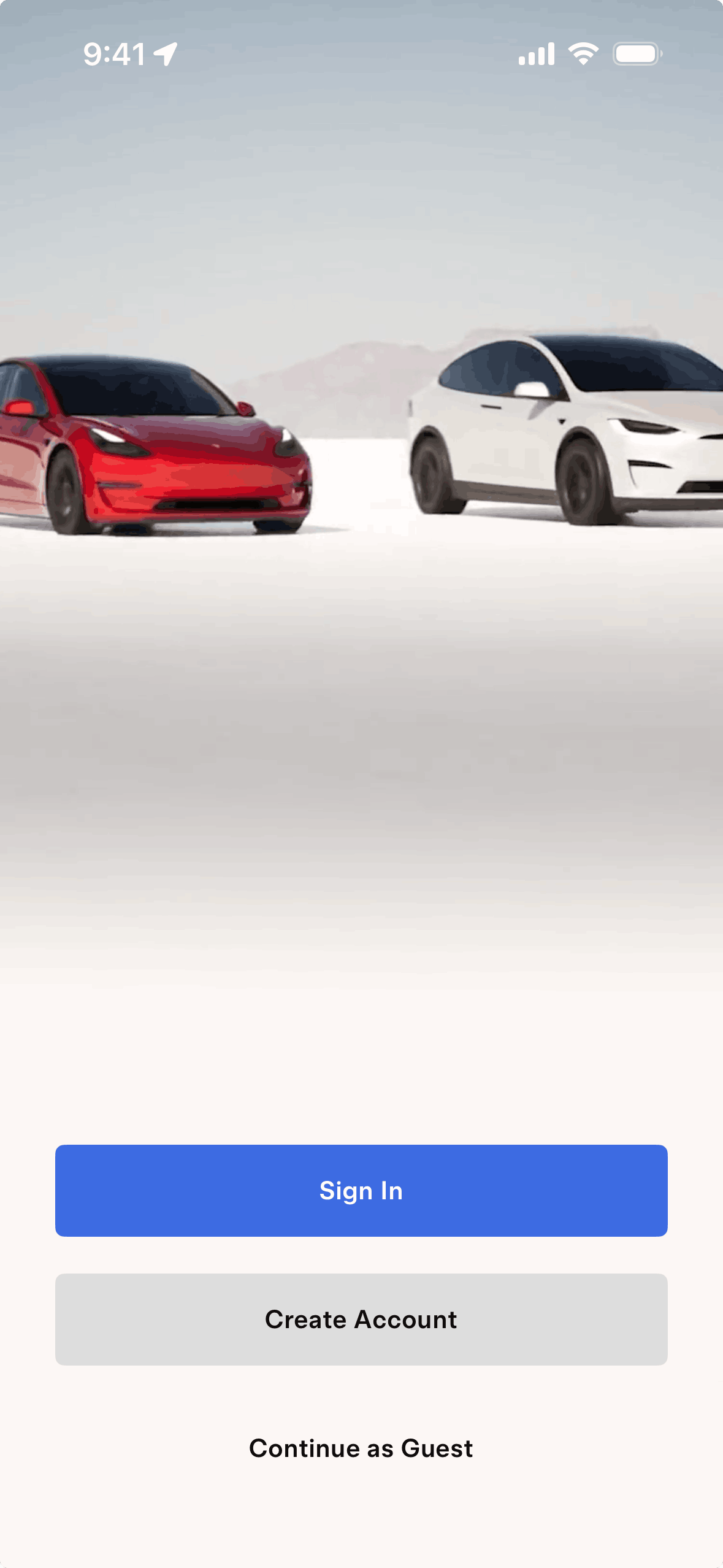 Tesla iOS Travel & Transportation interface screenshot 1