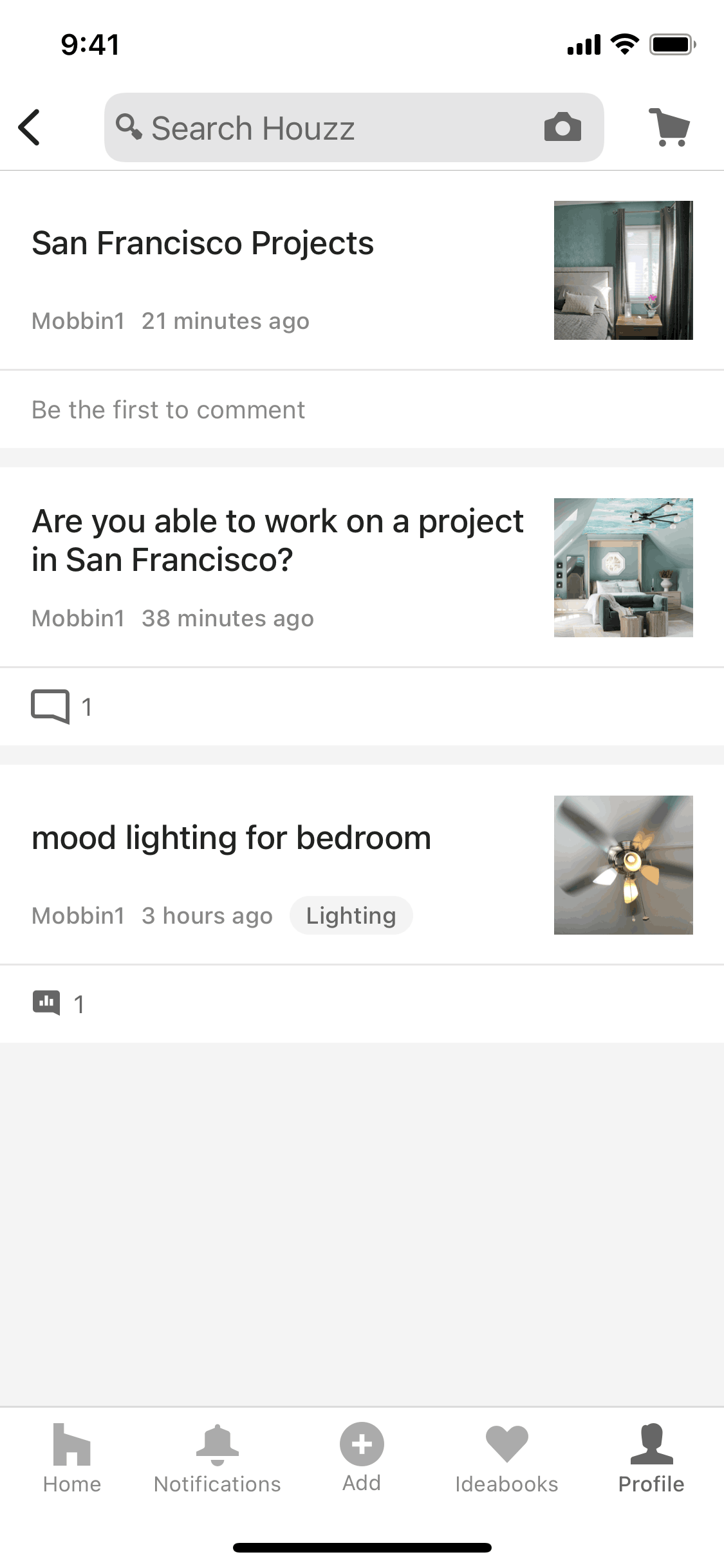 Houzz iOS Real Estate interface screenshot 6