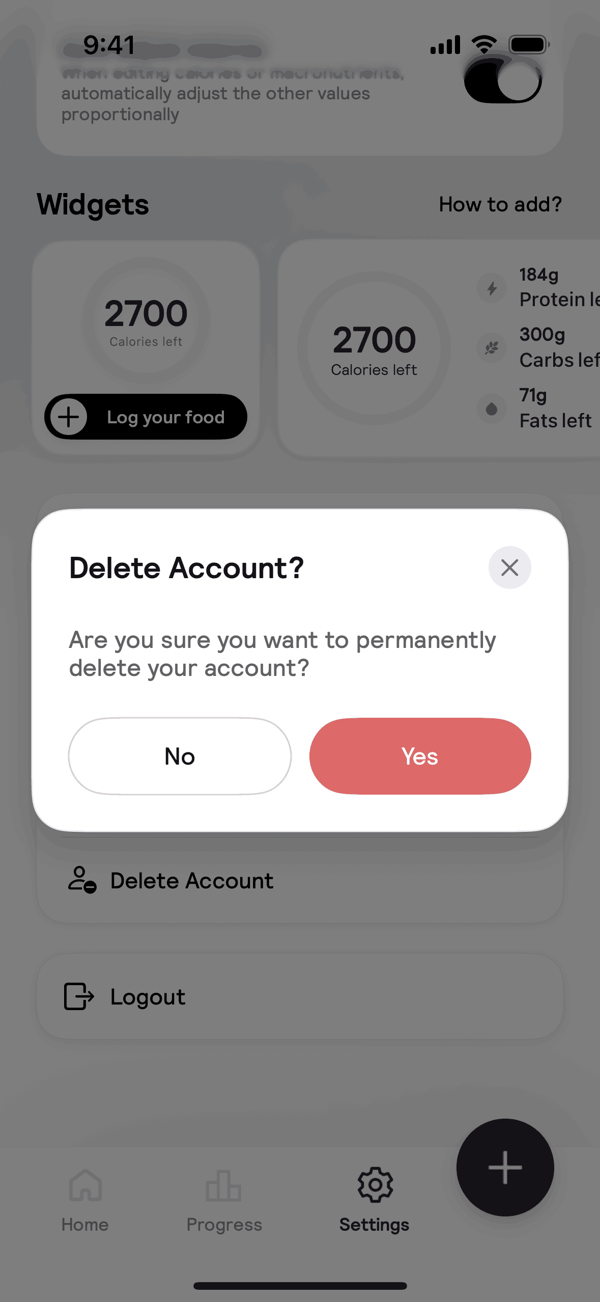 Cal AI iOS AI interface screenshot 19