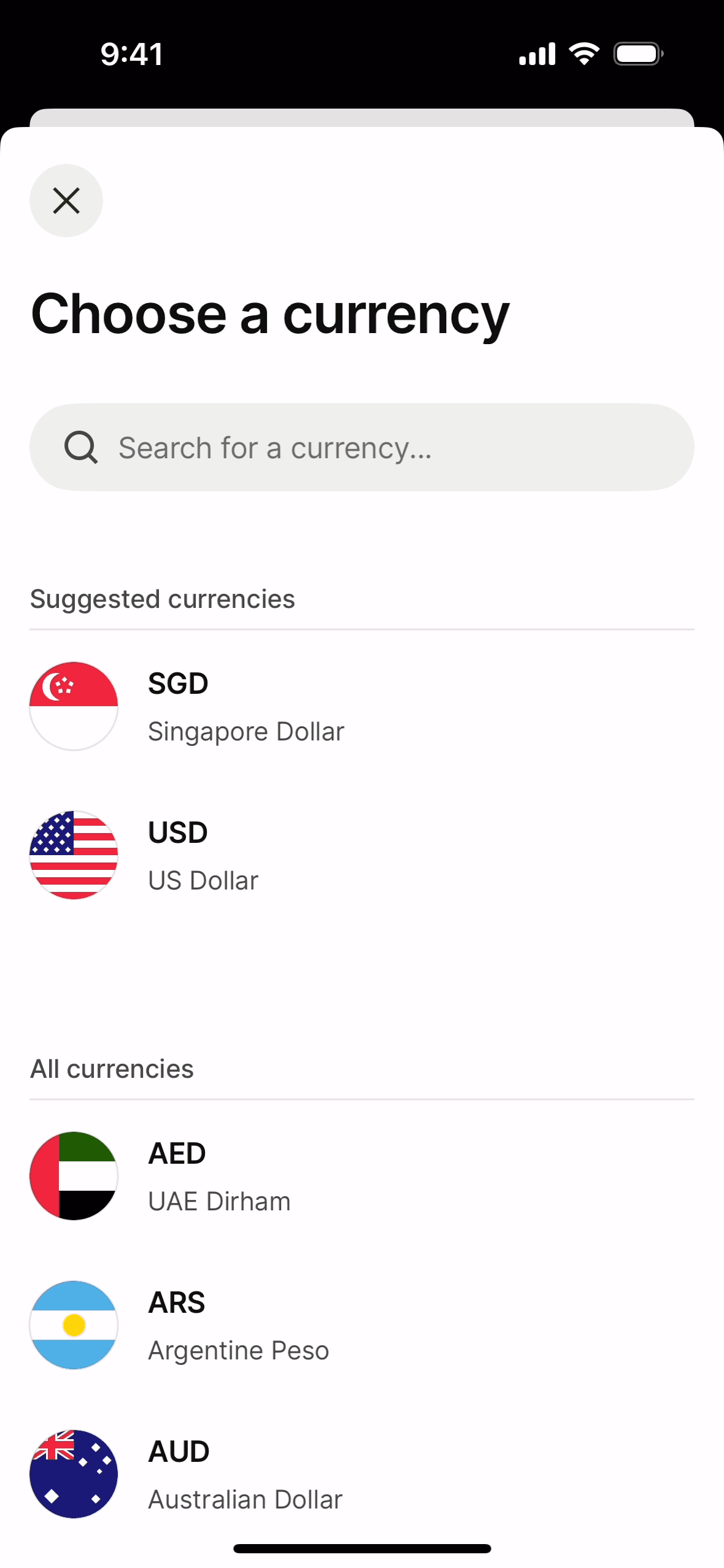 Wise iOS Finance interface screenshot 3