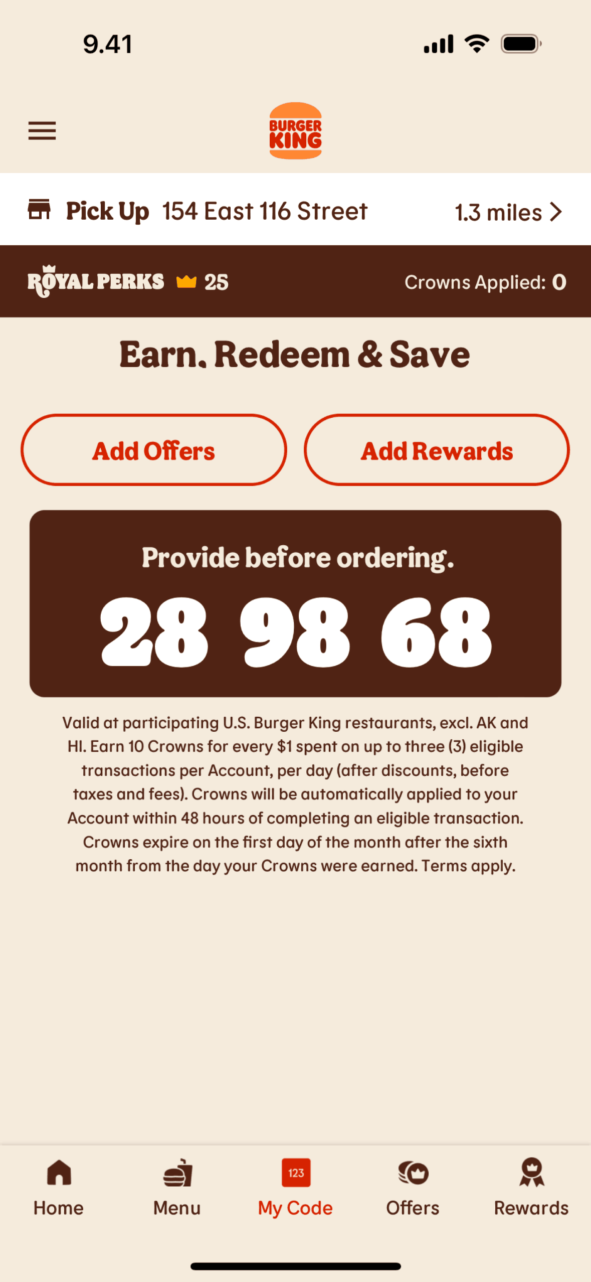 Burger King iOS Food & Drink interface screenshot 11