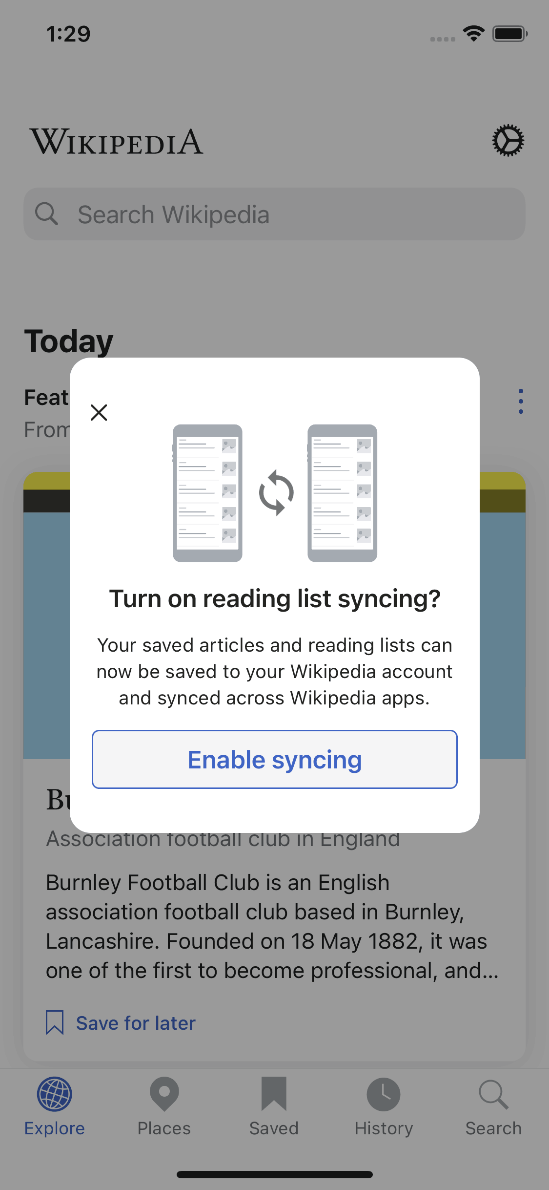 Wikipedia iOS Reference interface screenshot 13