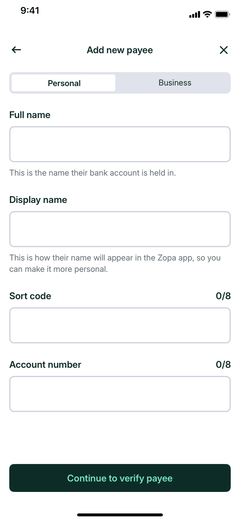 Zopa Bank iOS Finance interface screenshot 7