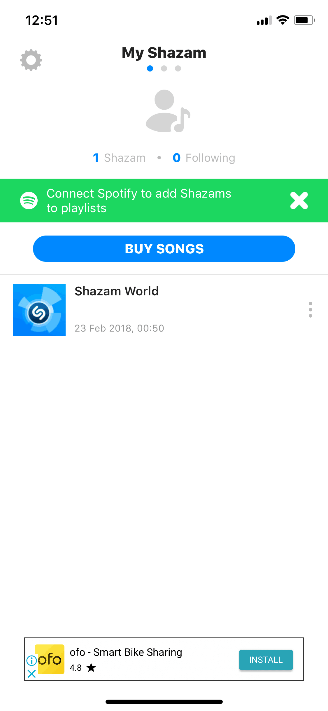 Shazam iOS Music & Audio interface screenshot 9