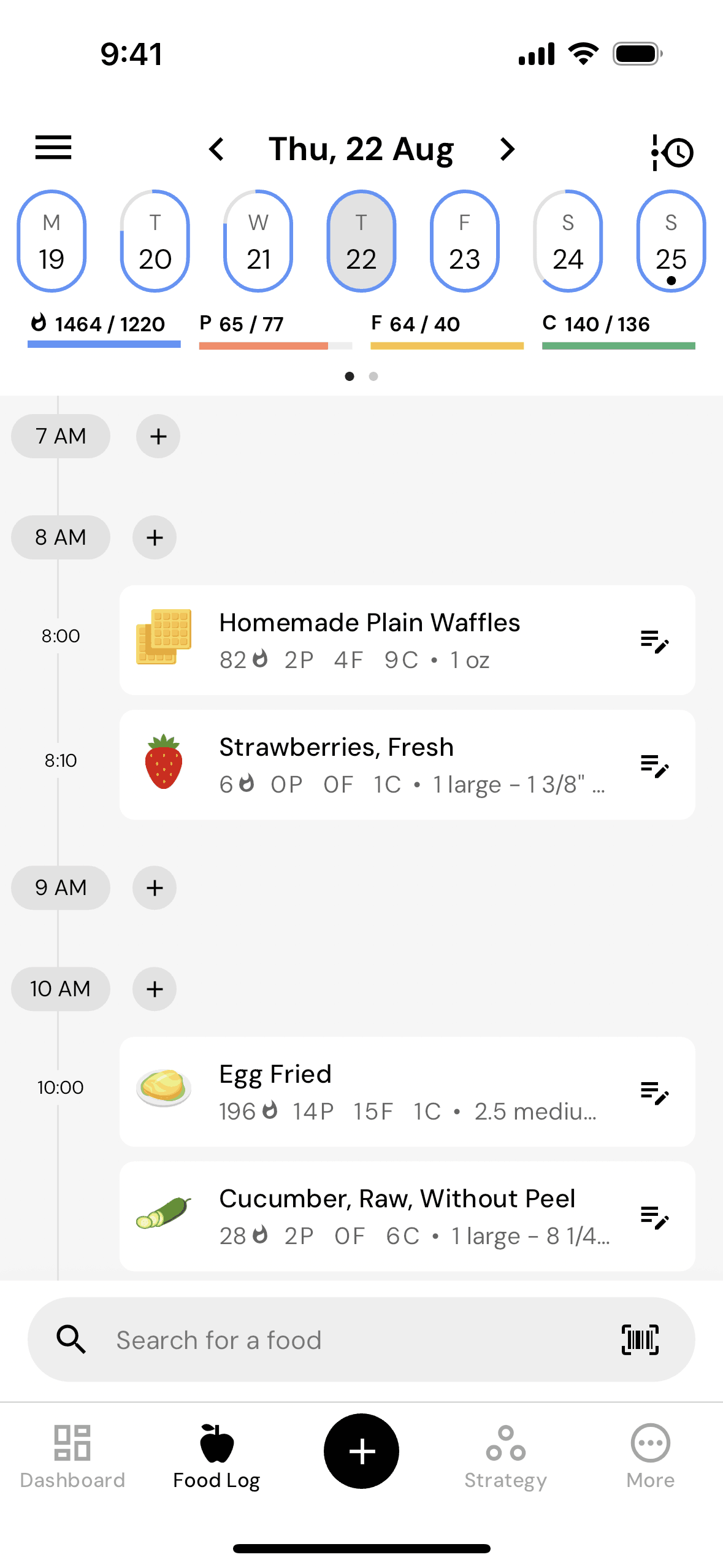 MacroFactor iOS Health & Fitness interface screenshot 2