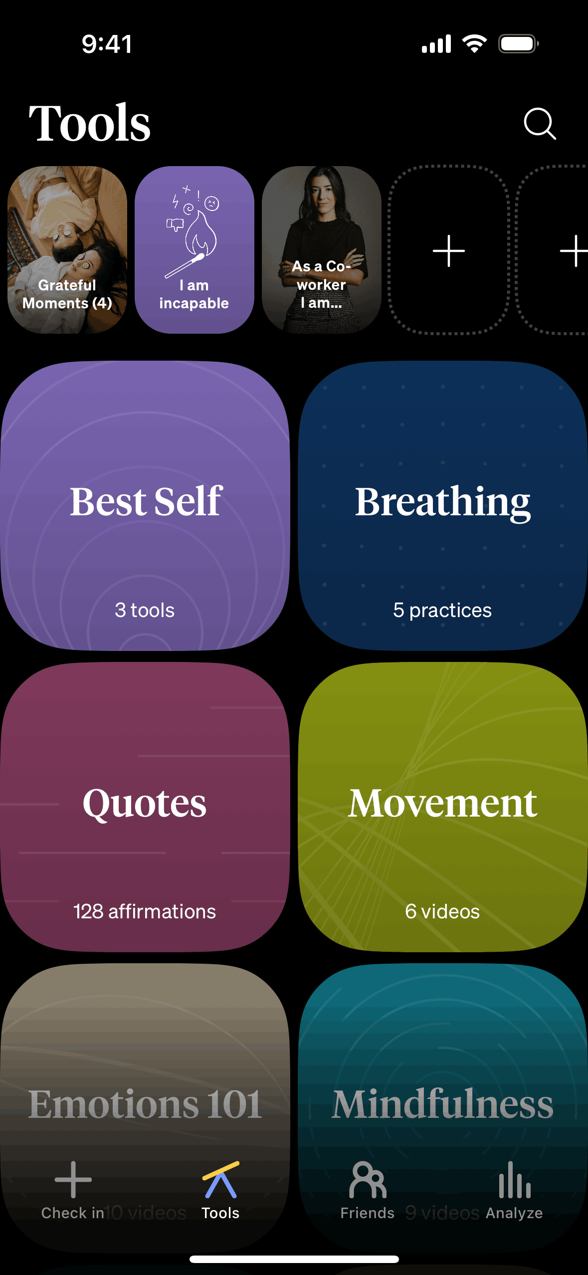 How We Feel iOS Health & Fitness interface screenshot 2