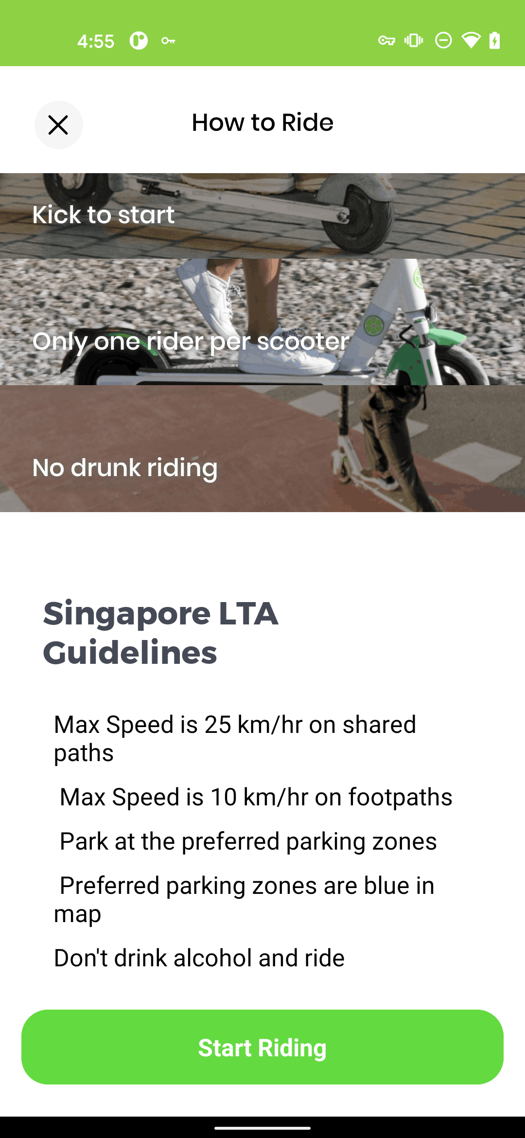 Lime Android Travel & Transportation interface screenshot 19