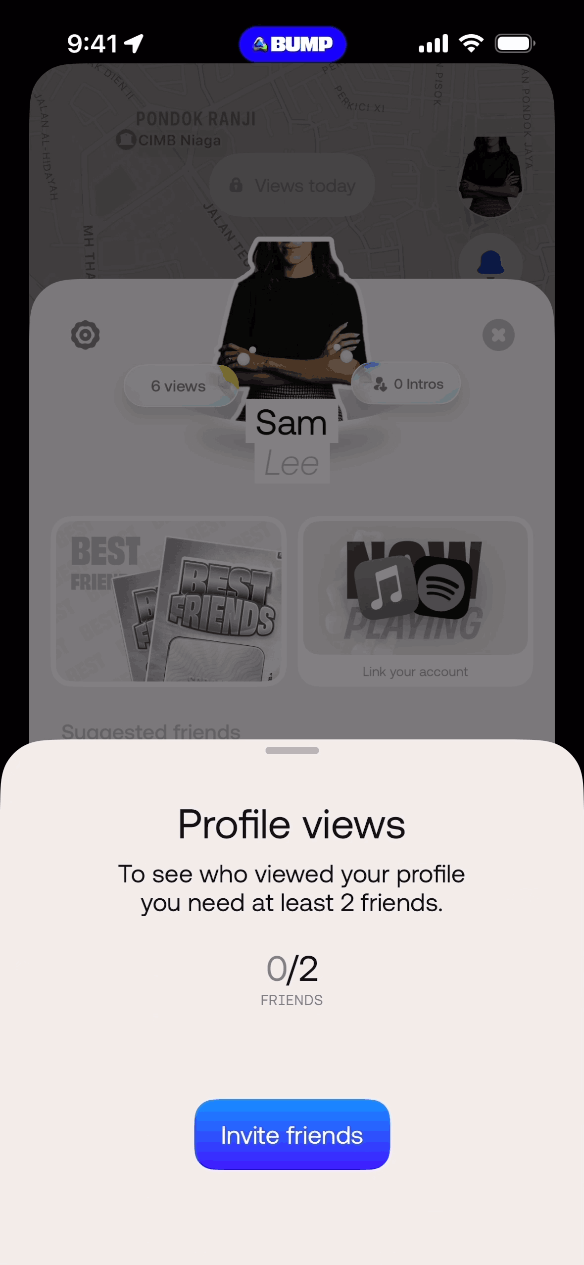 Bump iOS Social Networking interface screenshot 23