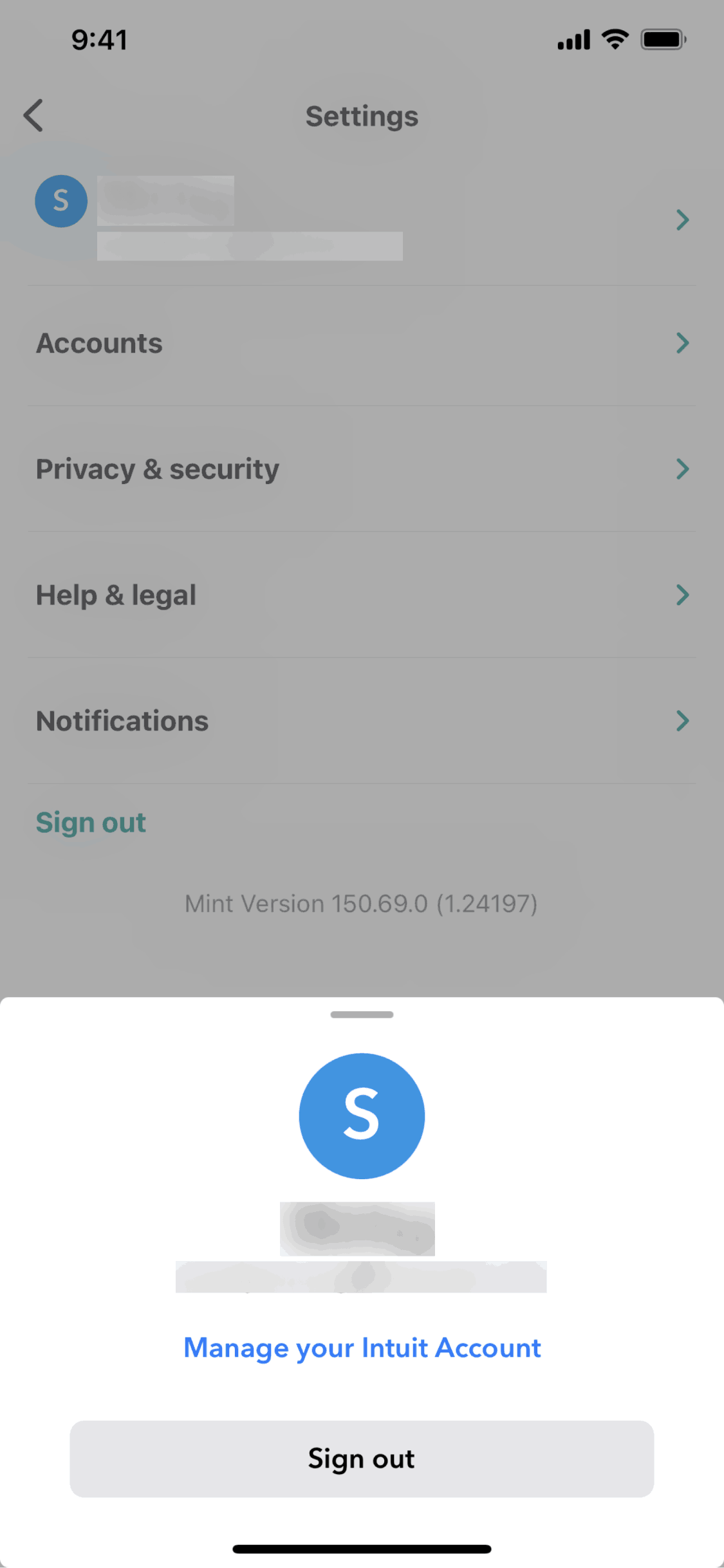 Mint iOS Finance interface screenshot 14
